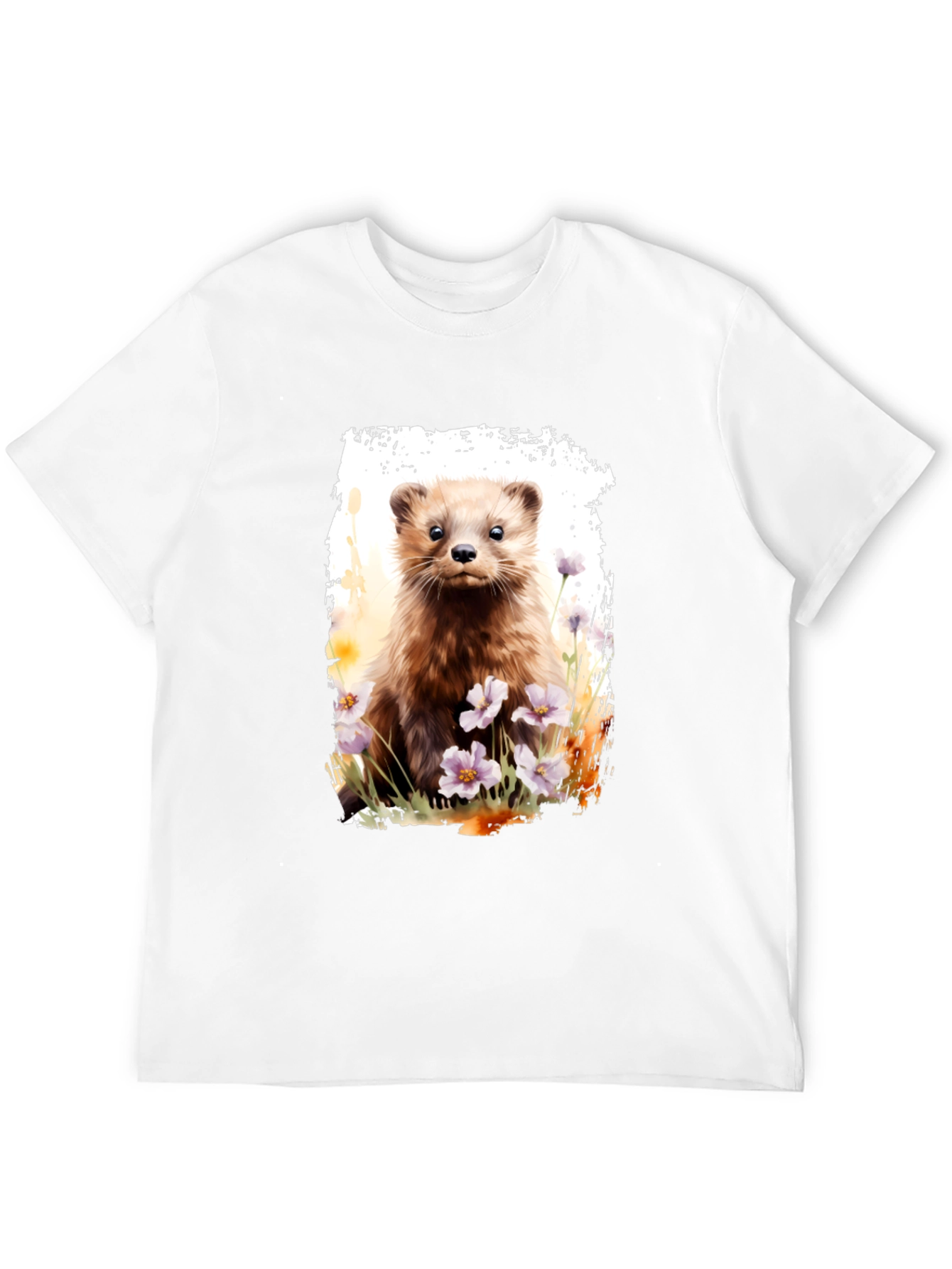 Cute Weasel Graphic T-Shirt - Soft Black Tee