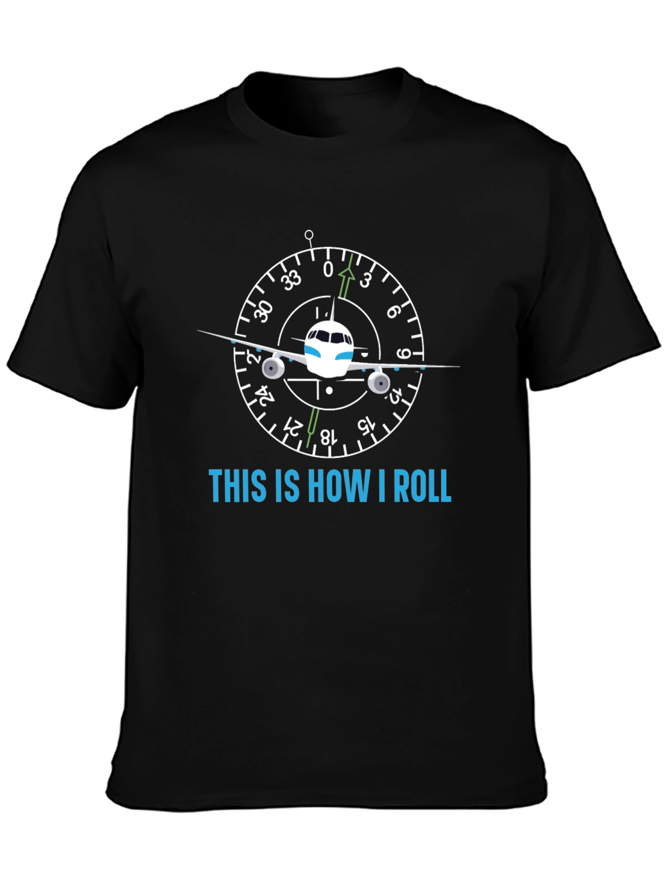Pilot Attitude Indicator Graphic T-Shirt