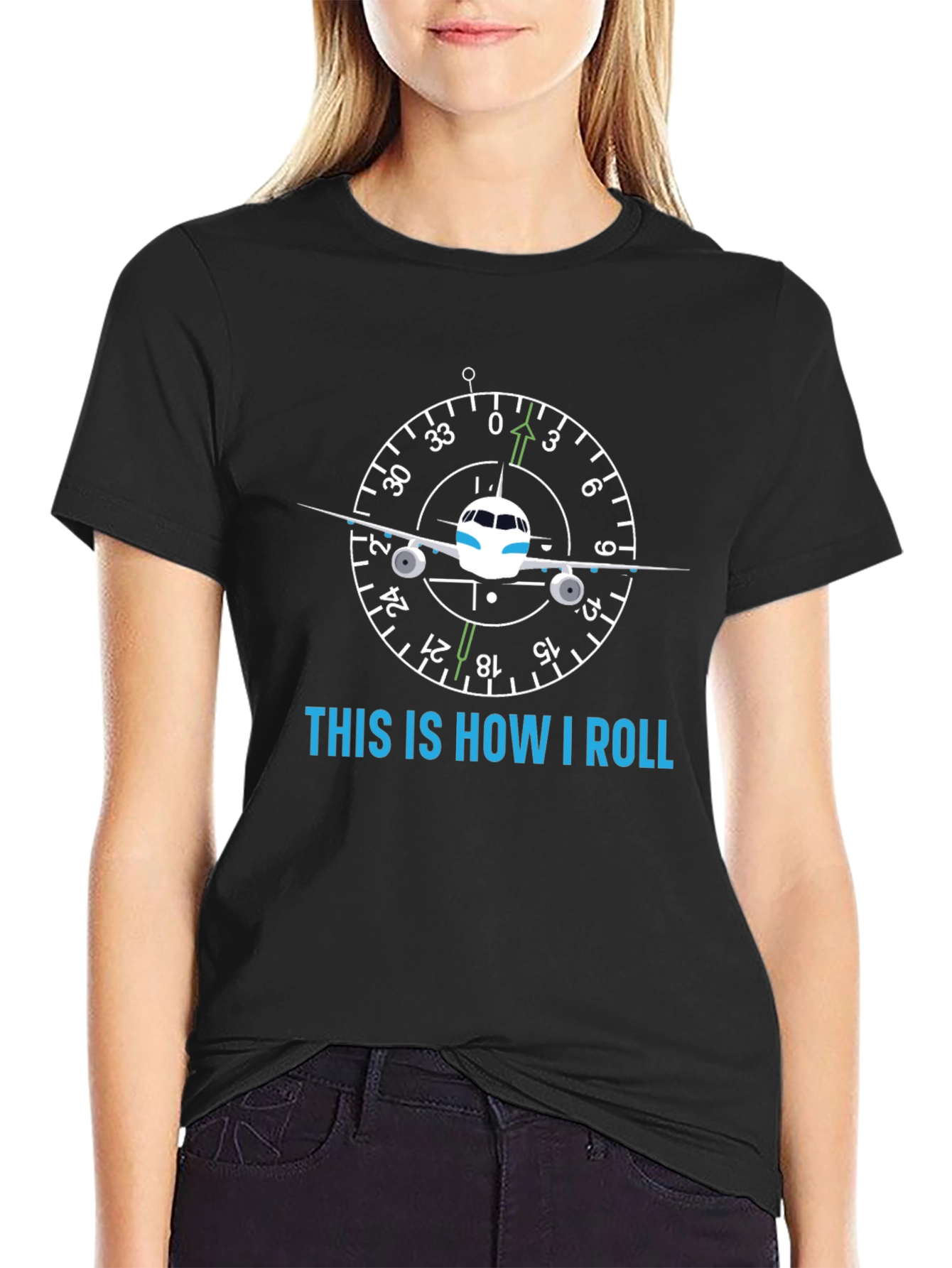 Pilot Attitude Indicator Graphic T-Shirt