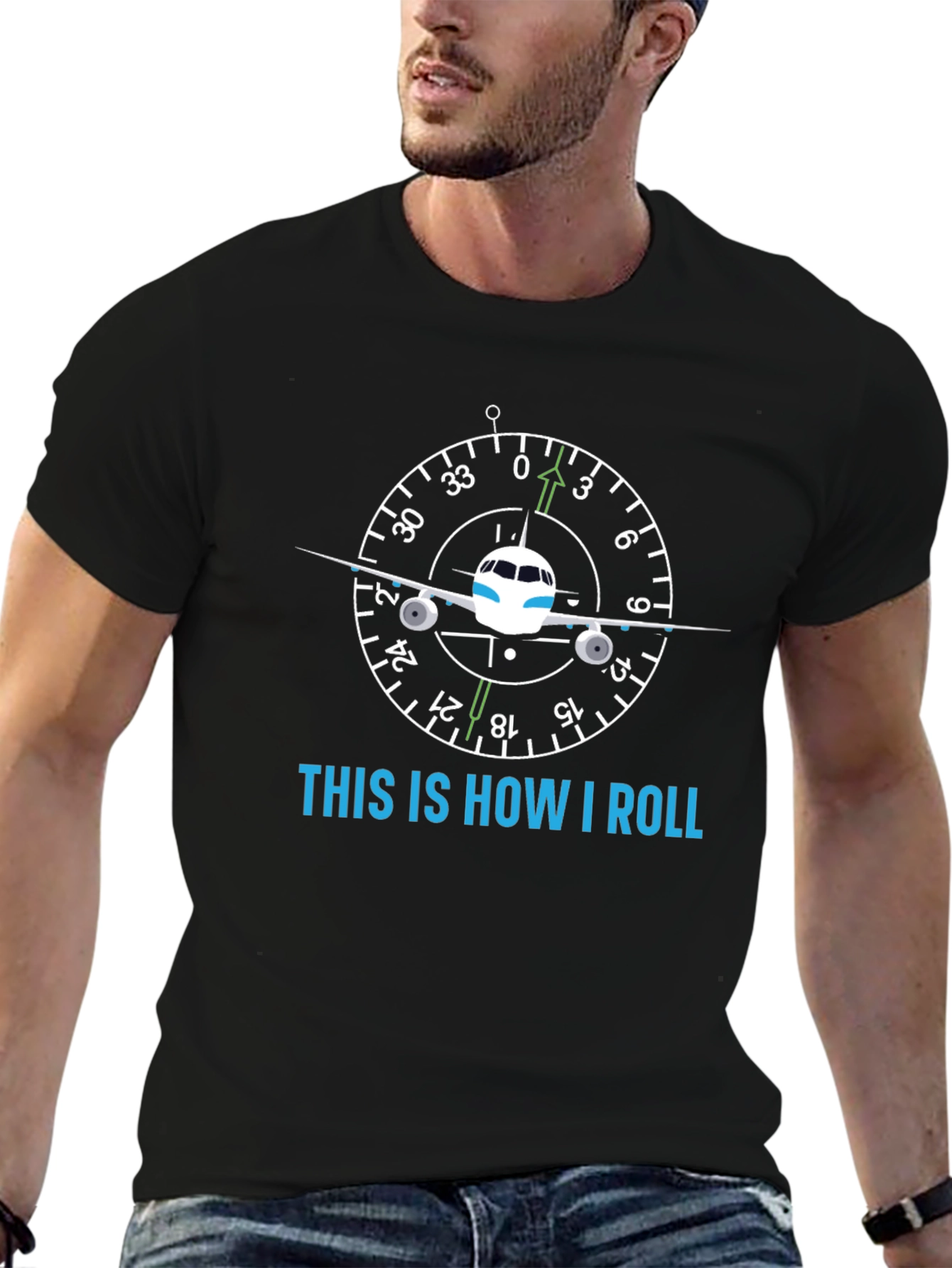 Pilot Attitude Indicator Graphic T-Shirt