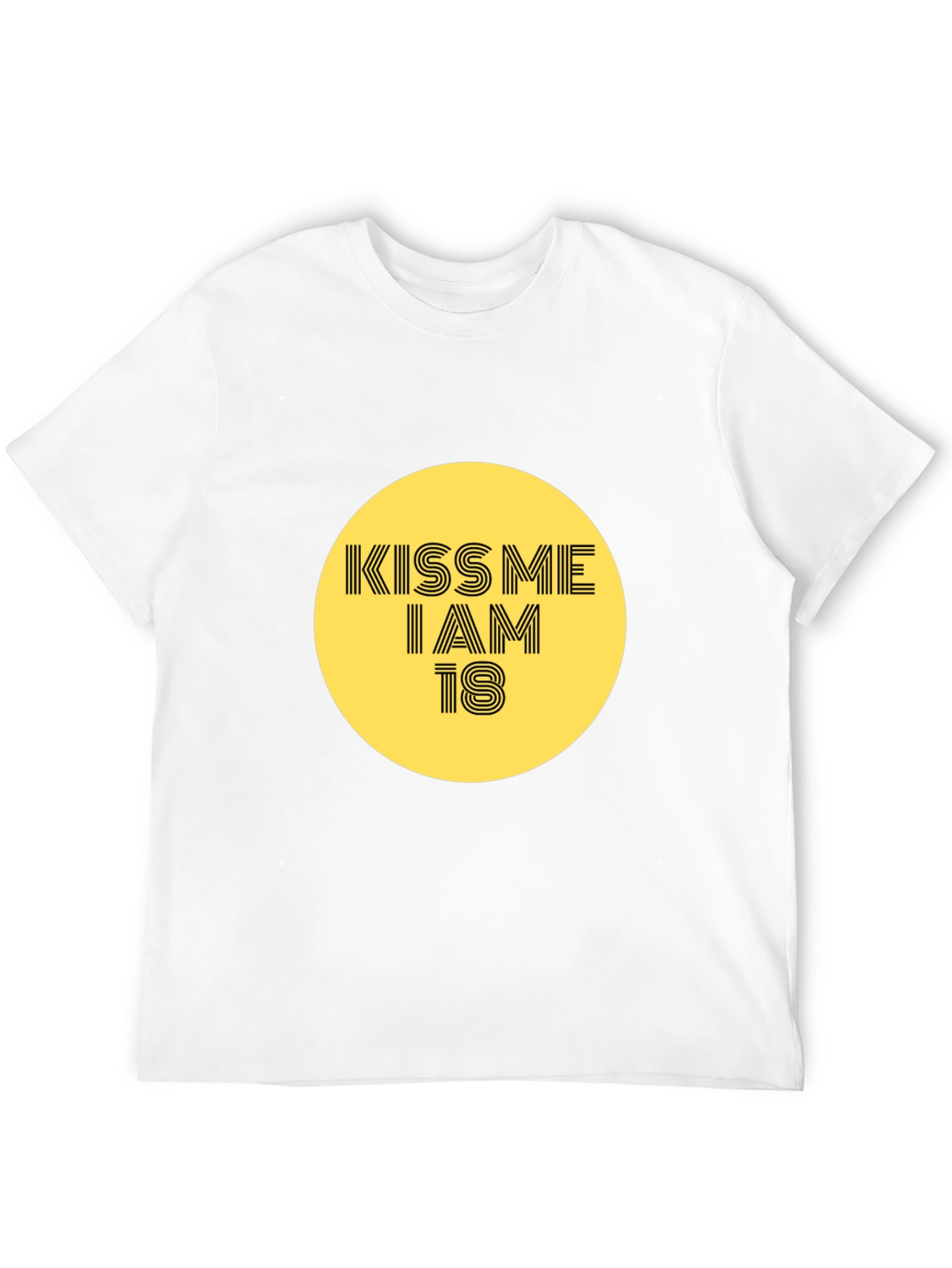 Kiss Me I Am 18 Graphic Tee - Black