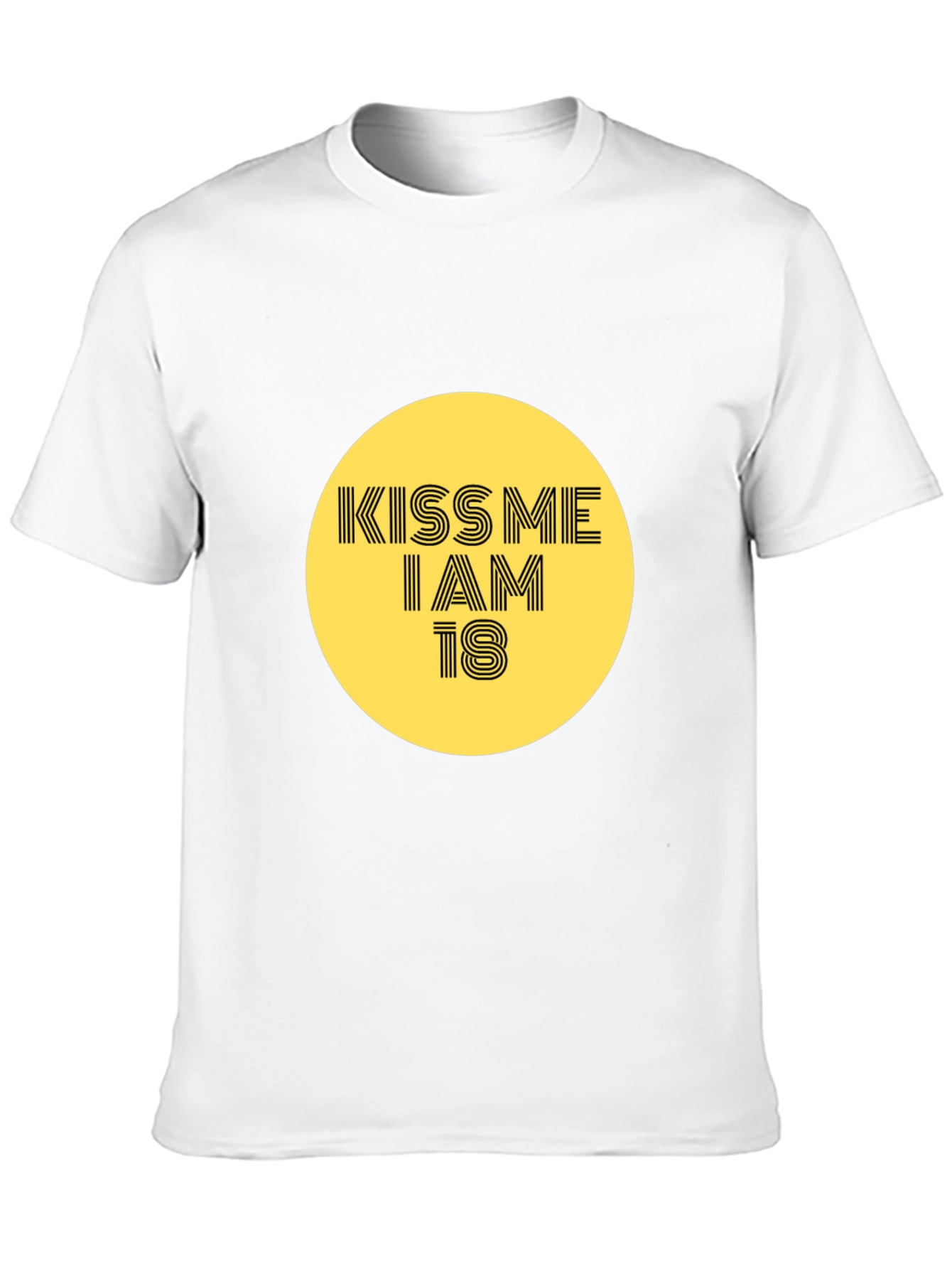 Kiss Me I Am 18 Graphic Tee - Black
