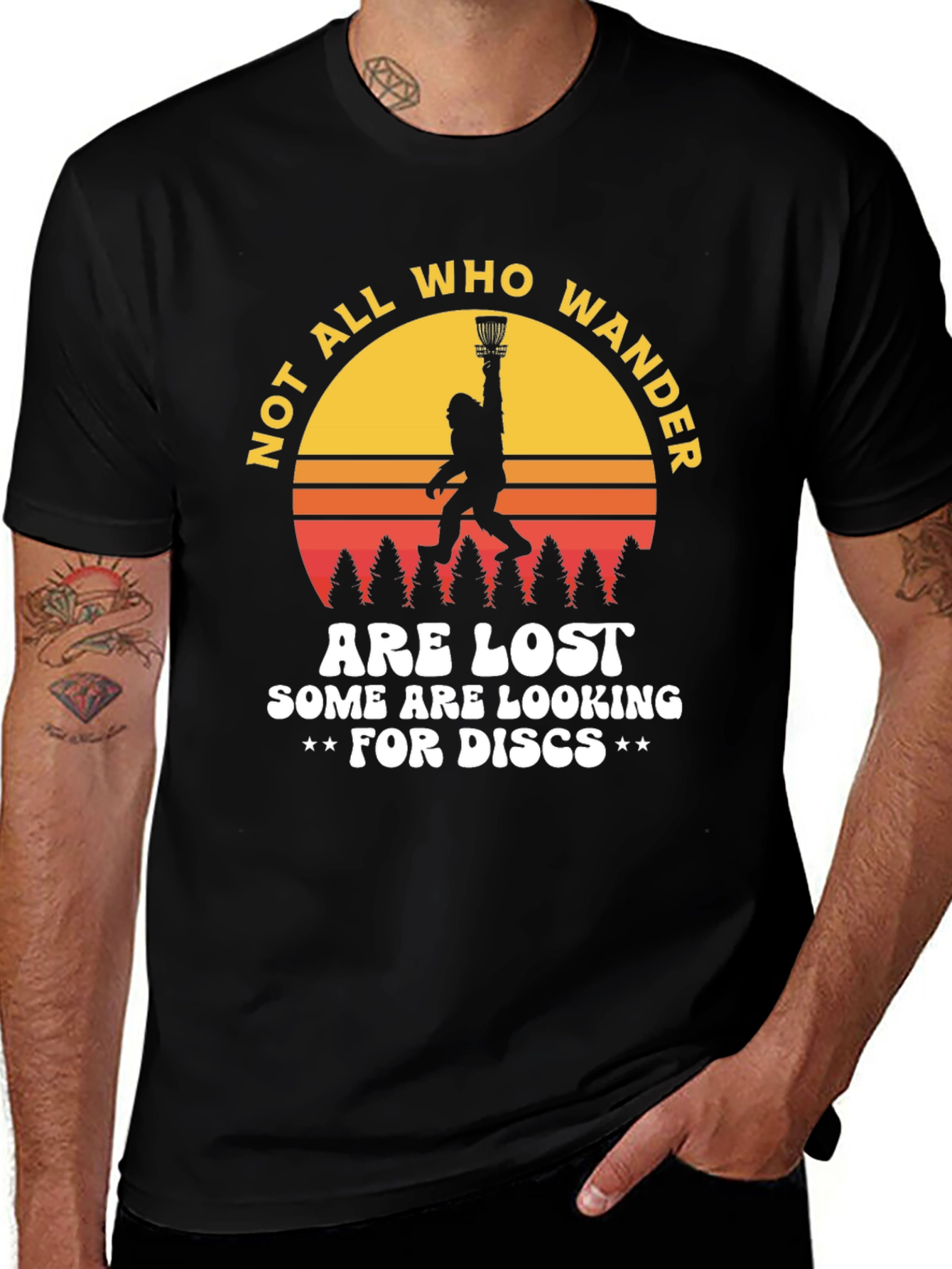 Not All Who Wander Disc Golf Tee
