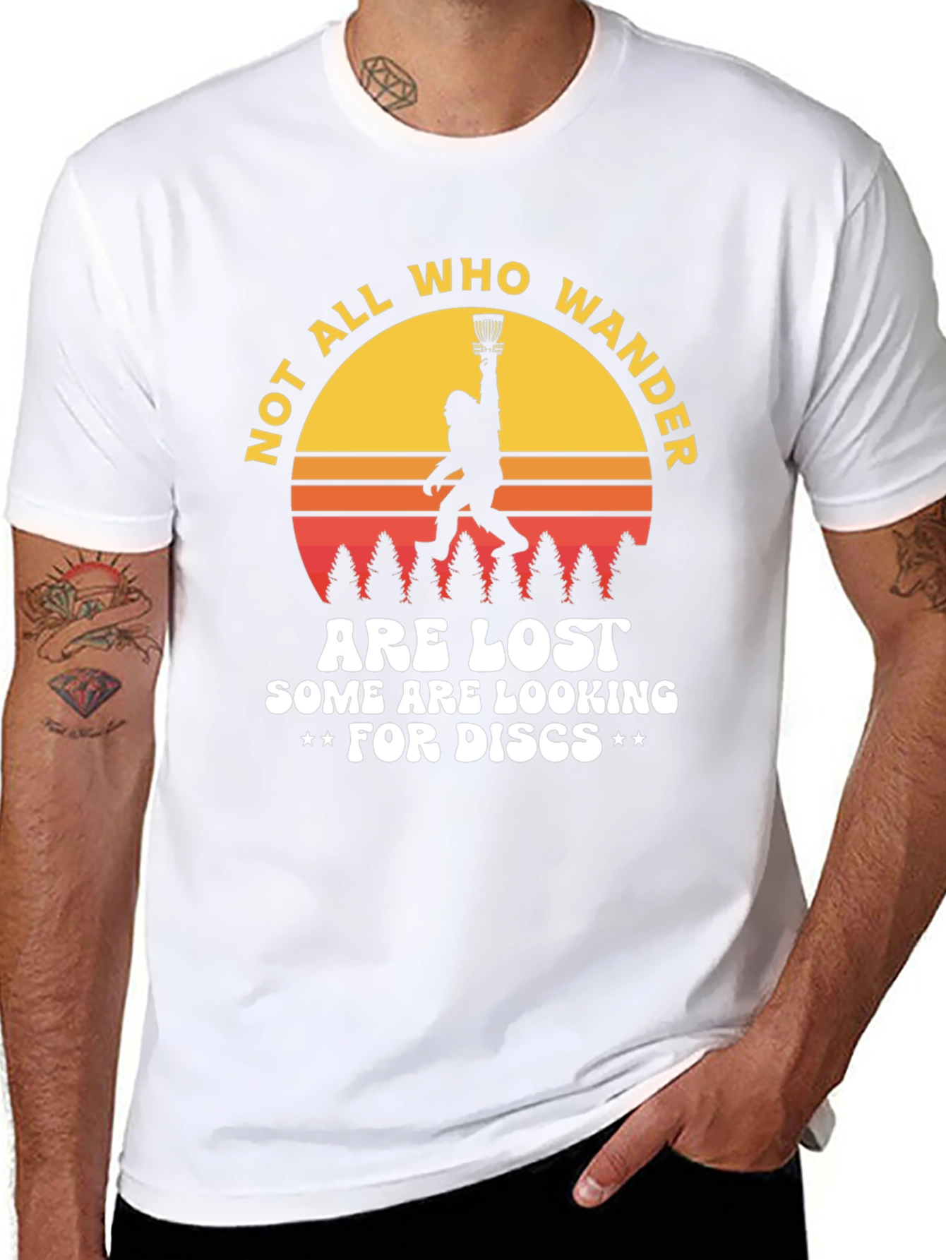 Not All Who Wander Disc Golf Tee