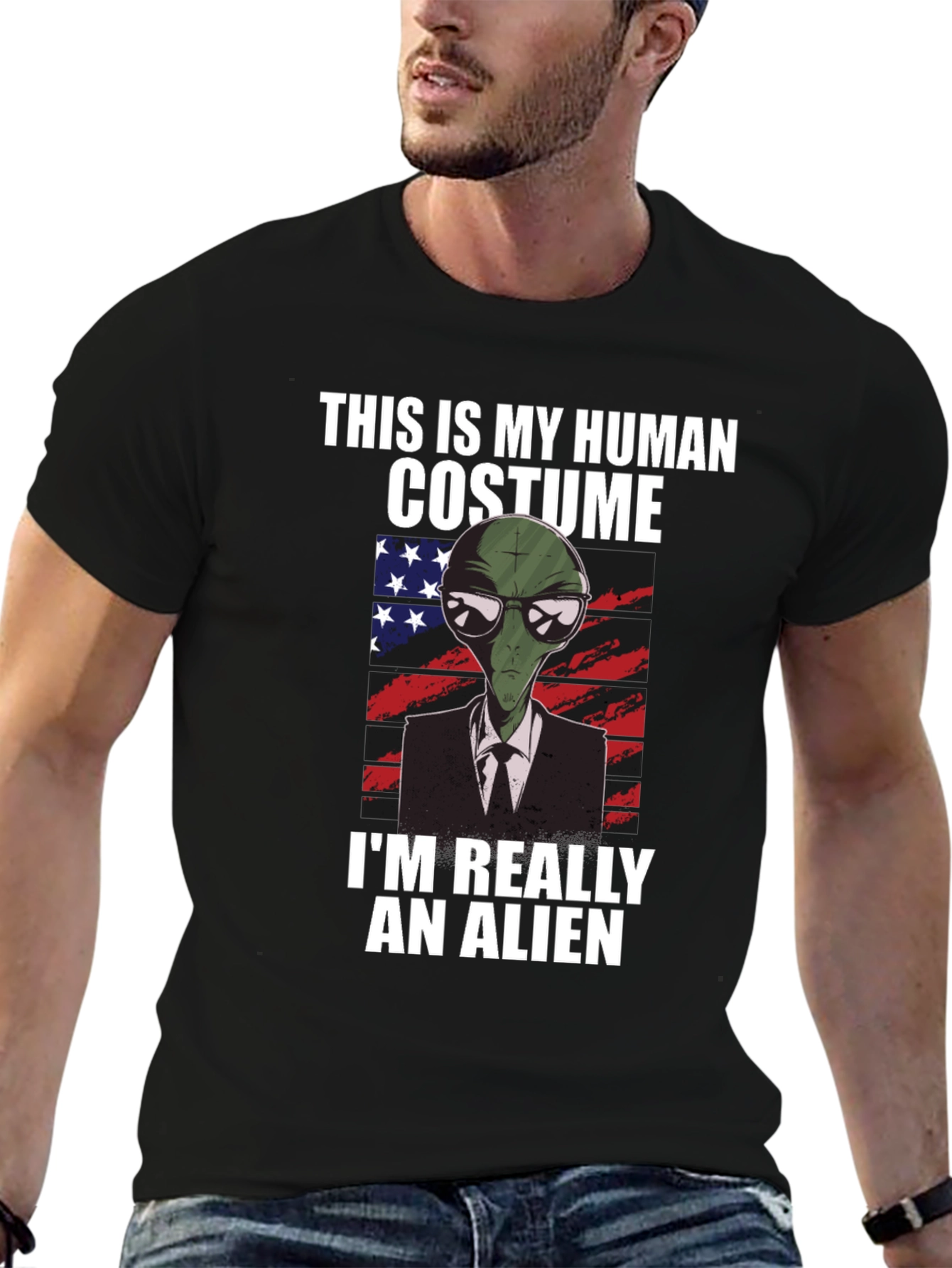 Human Costume Alien T-Shirt: Funny & Unique Design