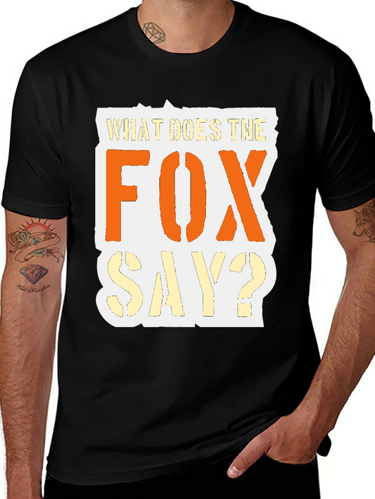 What Does the Fox Say? Black Graphic T-Shirt