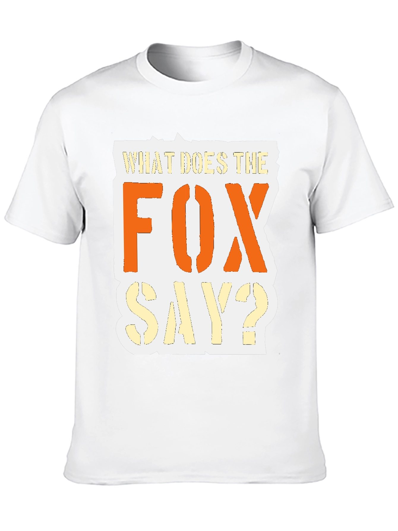 What Does the Fox Say? Black Graphic T-Shirt