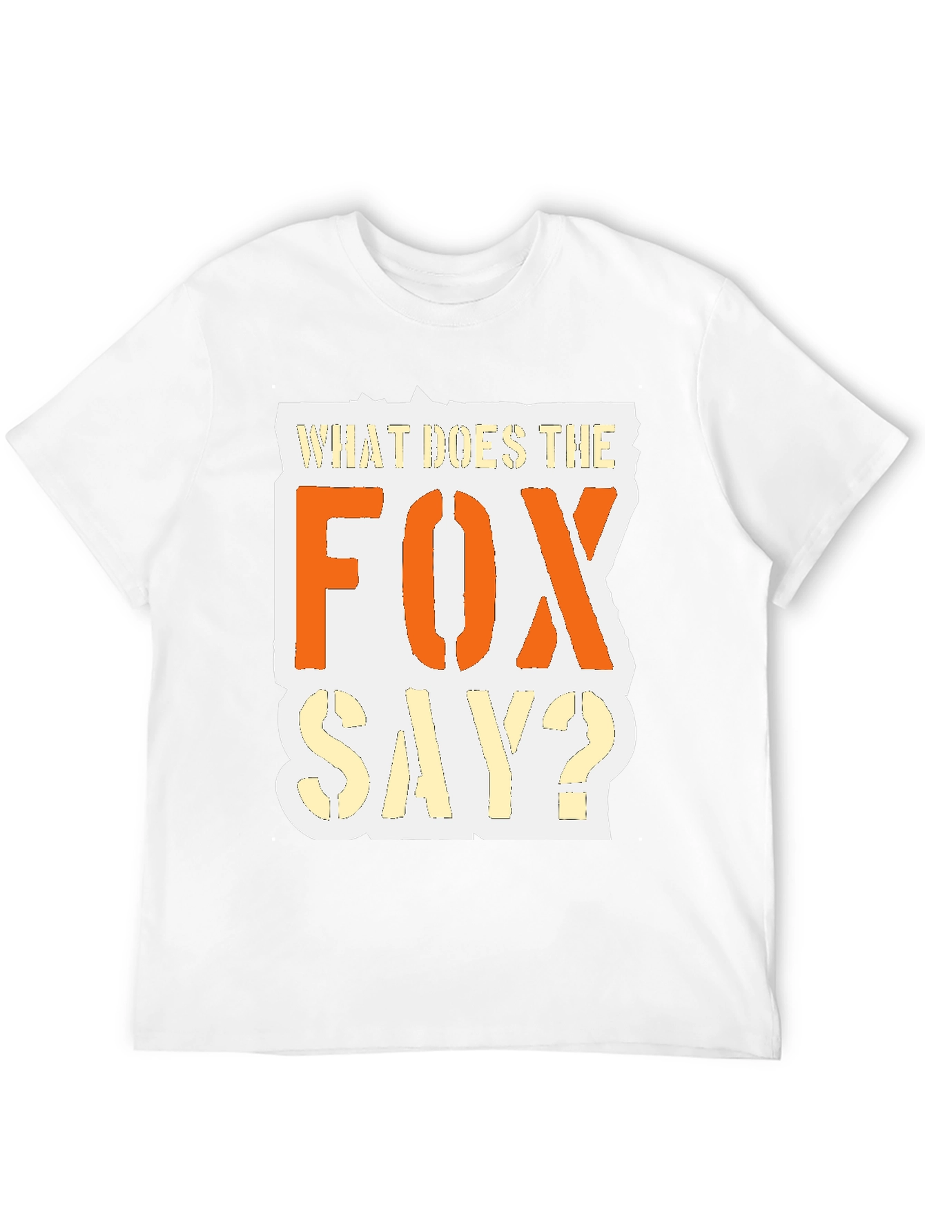 What Does the Fox Say? Black Graphic T-Shirt