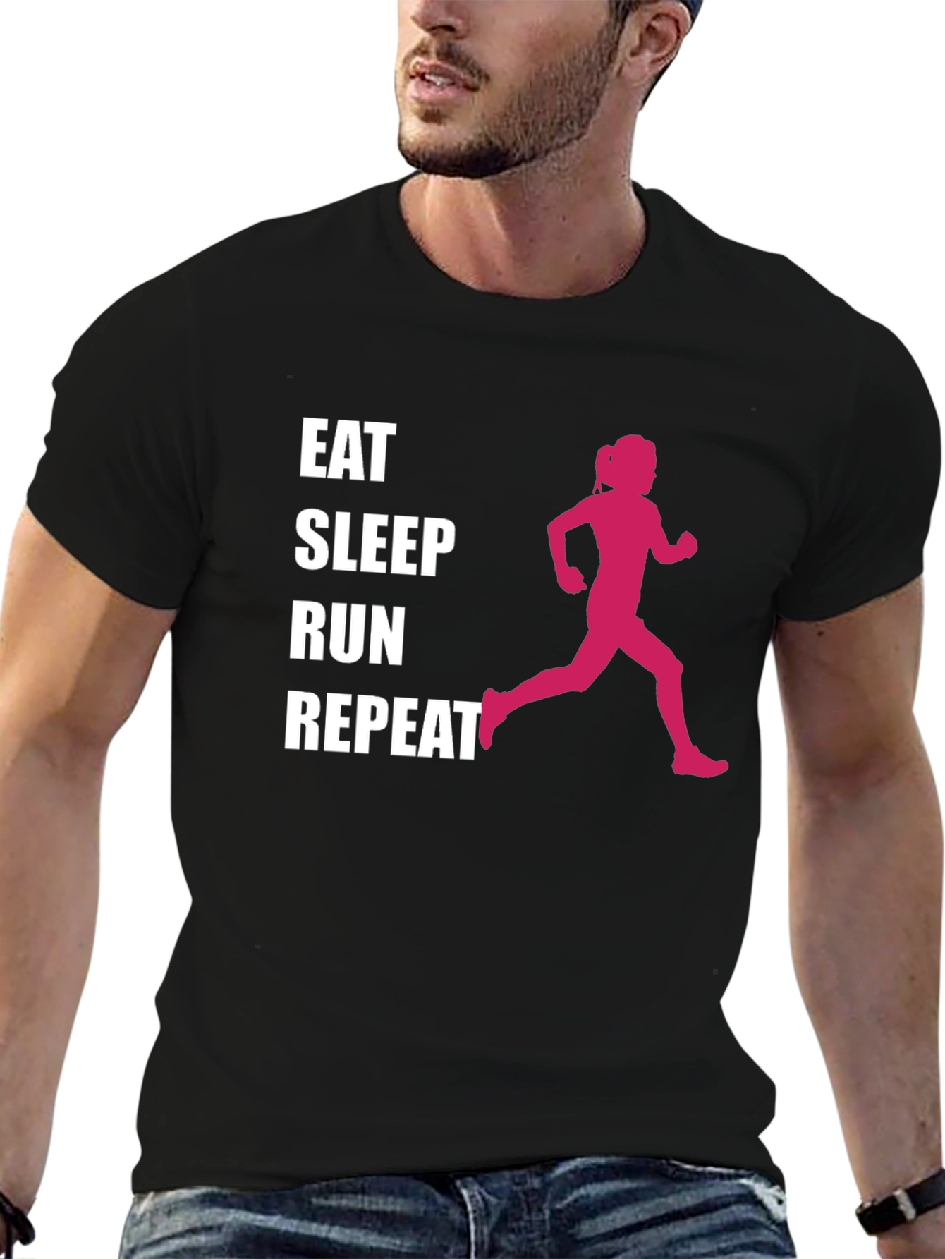 Eat Sleep Run Repeat Graphic Tee