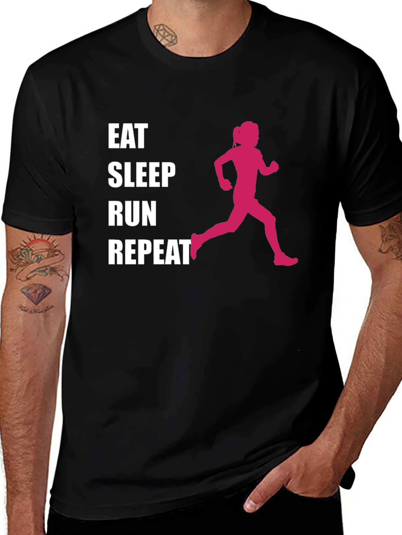 Eat Sleep Run Repeat Graphic Tee