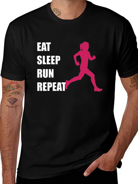 Eat Sleep Run Repeat Graphic Tee