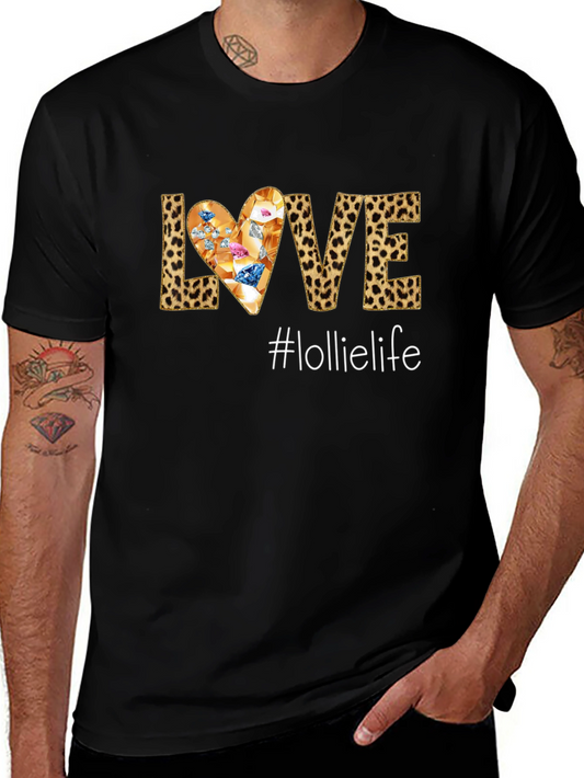 Leopard Print Love Graphic Tee - Lollielife