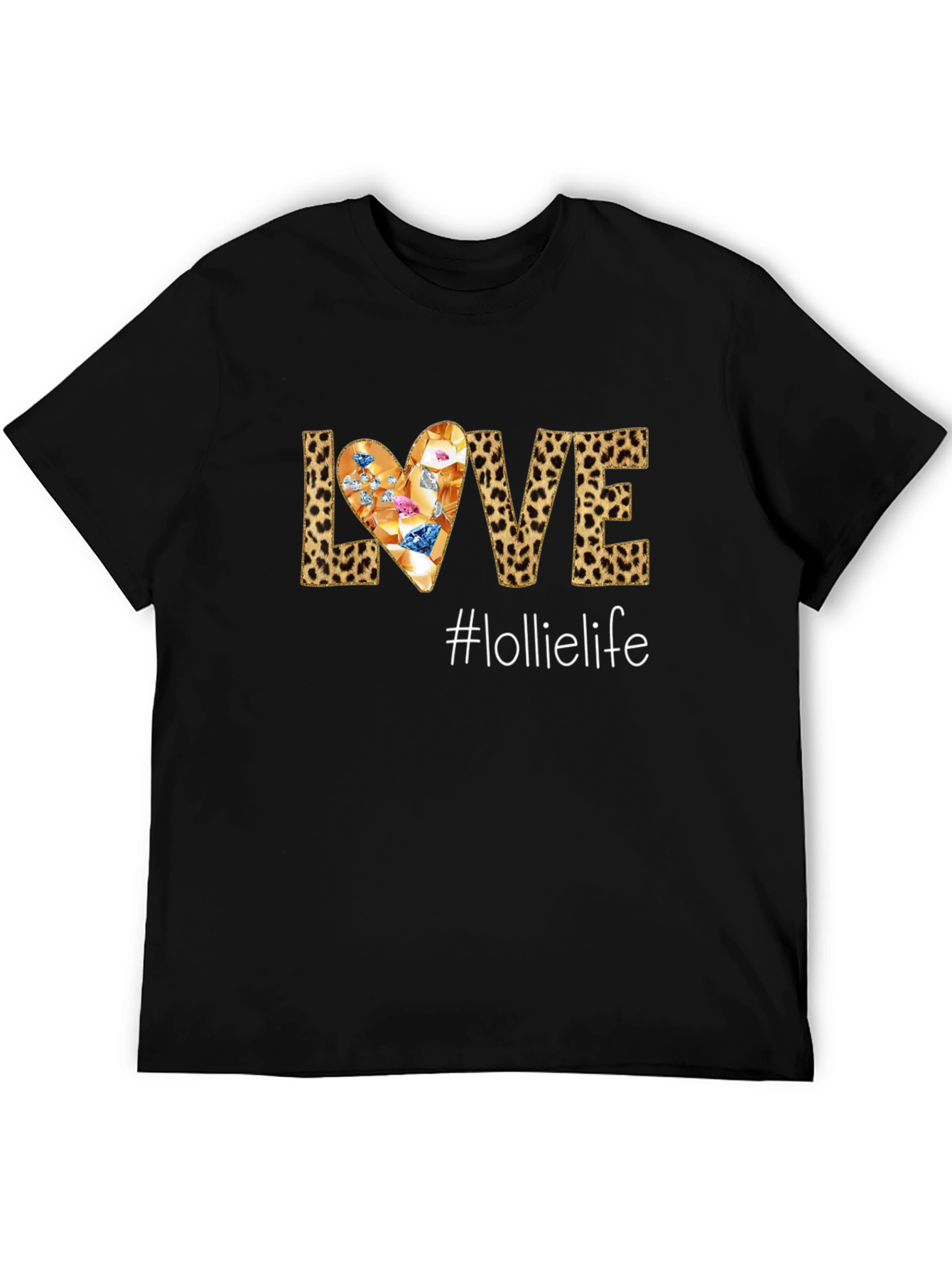 Leopard Print Love Graphic Tee - Lollielife