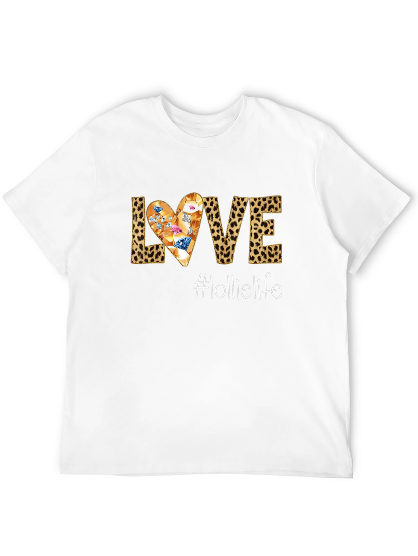 Leopard Print Love Graphic Tee - Lollielife