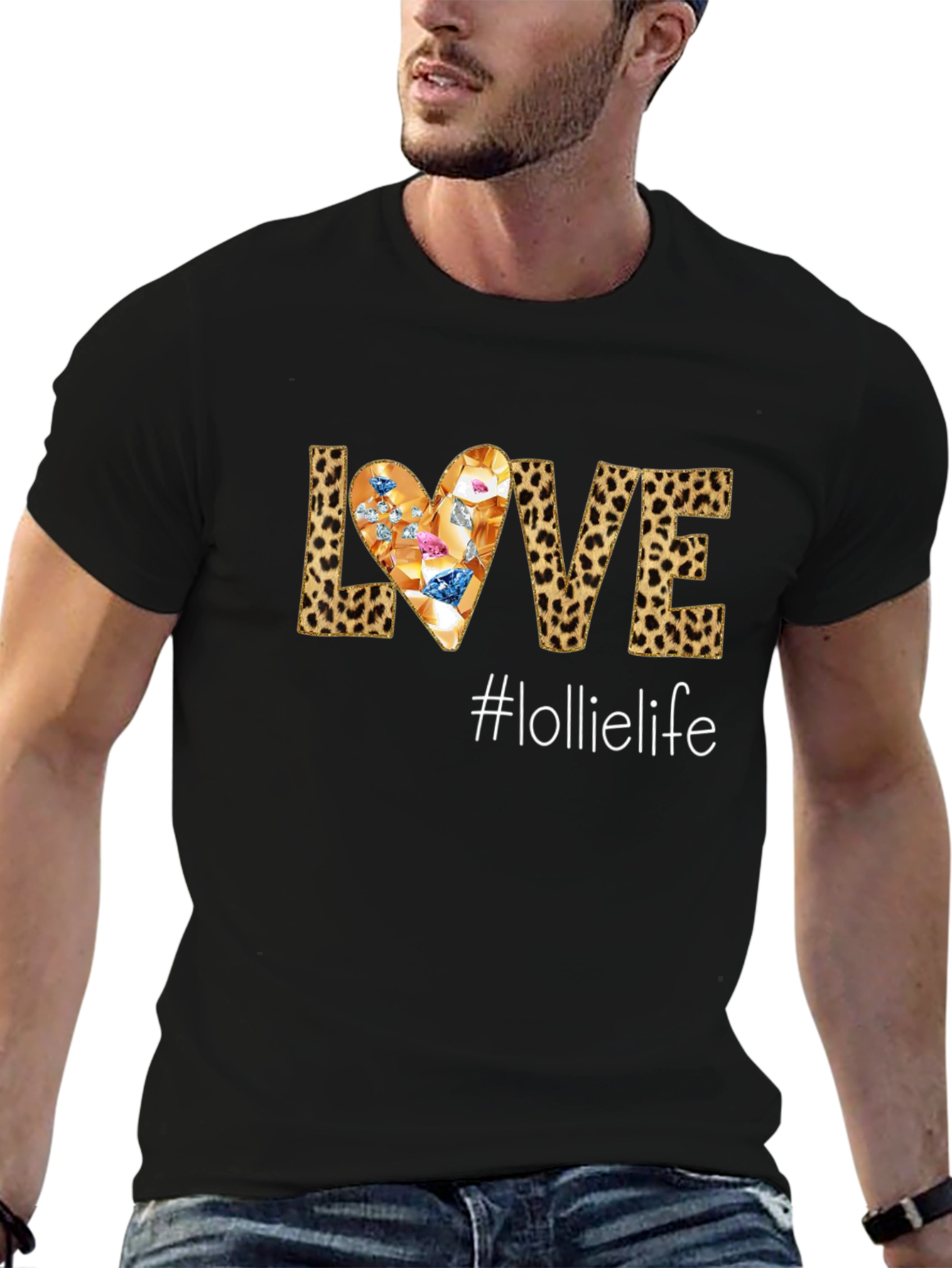 Leopard Print Love Graphic Tee - Lollielife