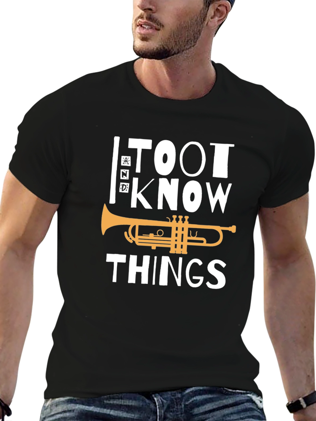 Toot and Know Things Trumpet Player Graphic Tee