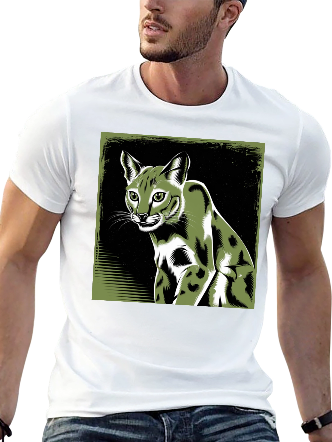 Cool Caracal Cat Graphic Tee
