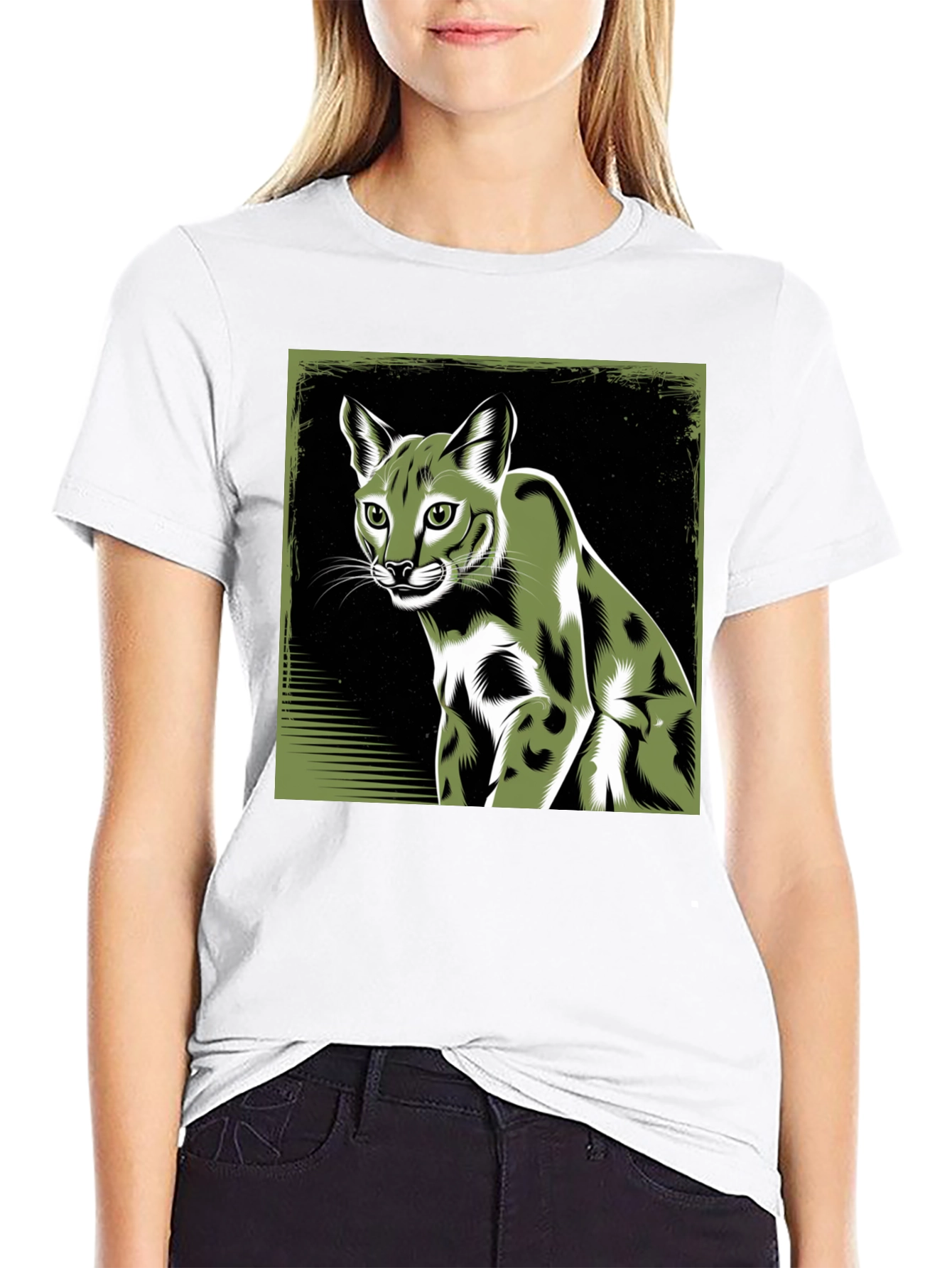 Cool Caracal Cat Graphic Tee