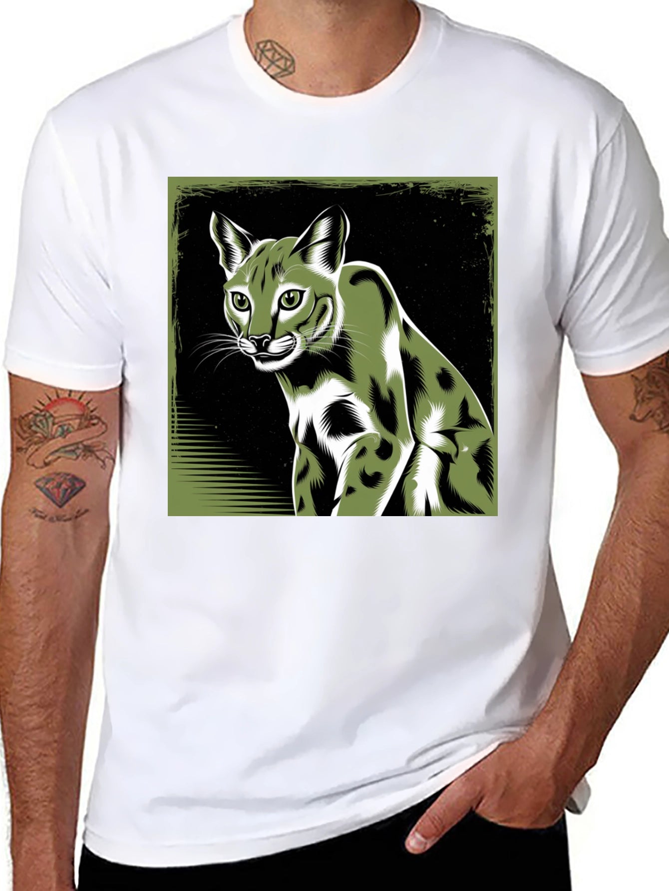 Cool Caracal Cat Graphic Tee