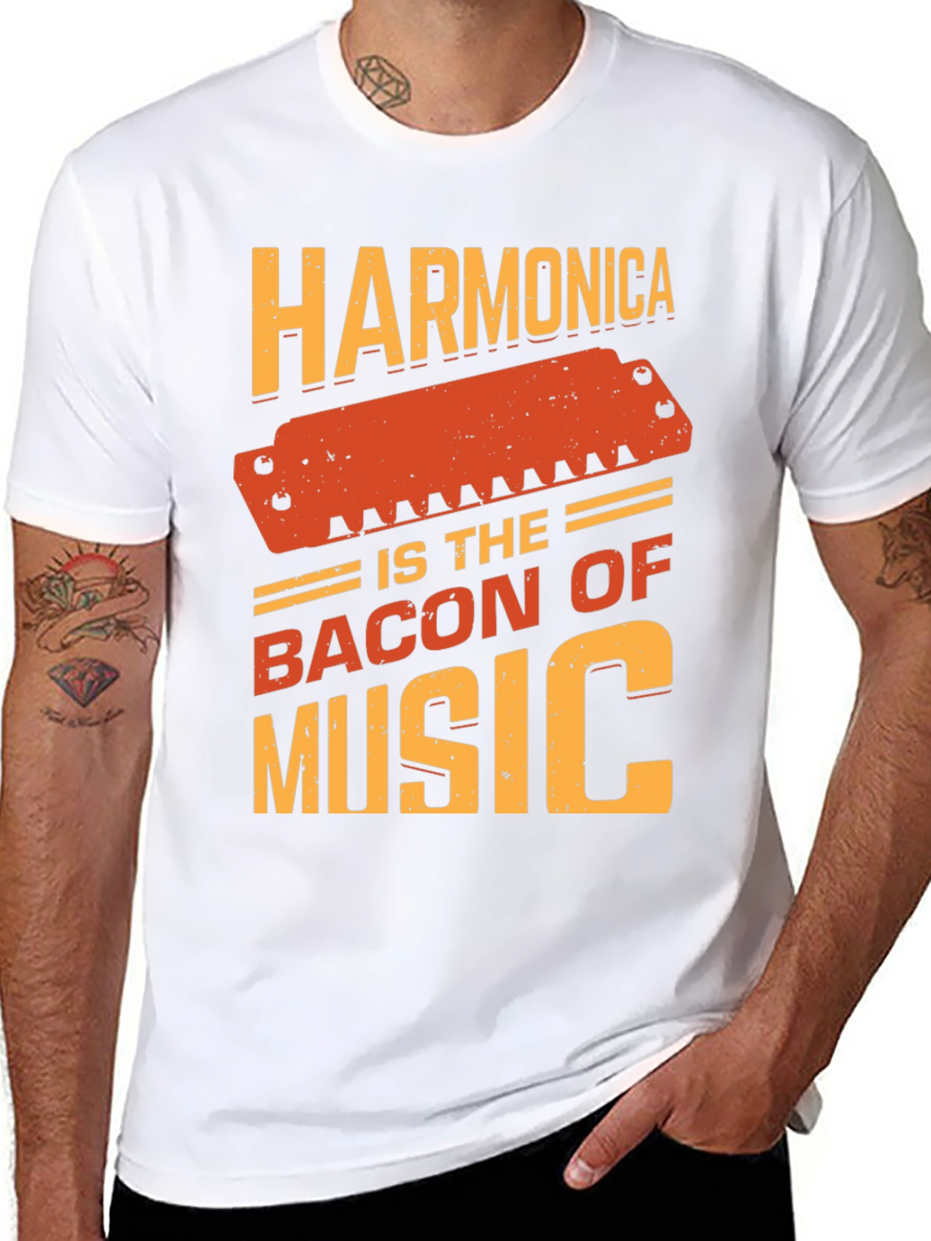 Harmonica is the Bacon of Music T-Shirt