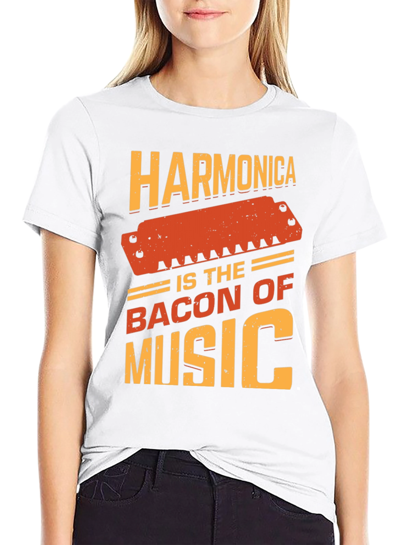 Harmonica is the Bacon of Music T-Shirt