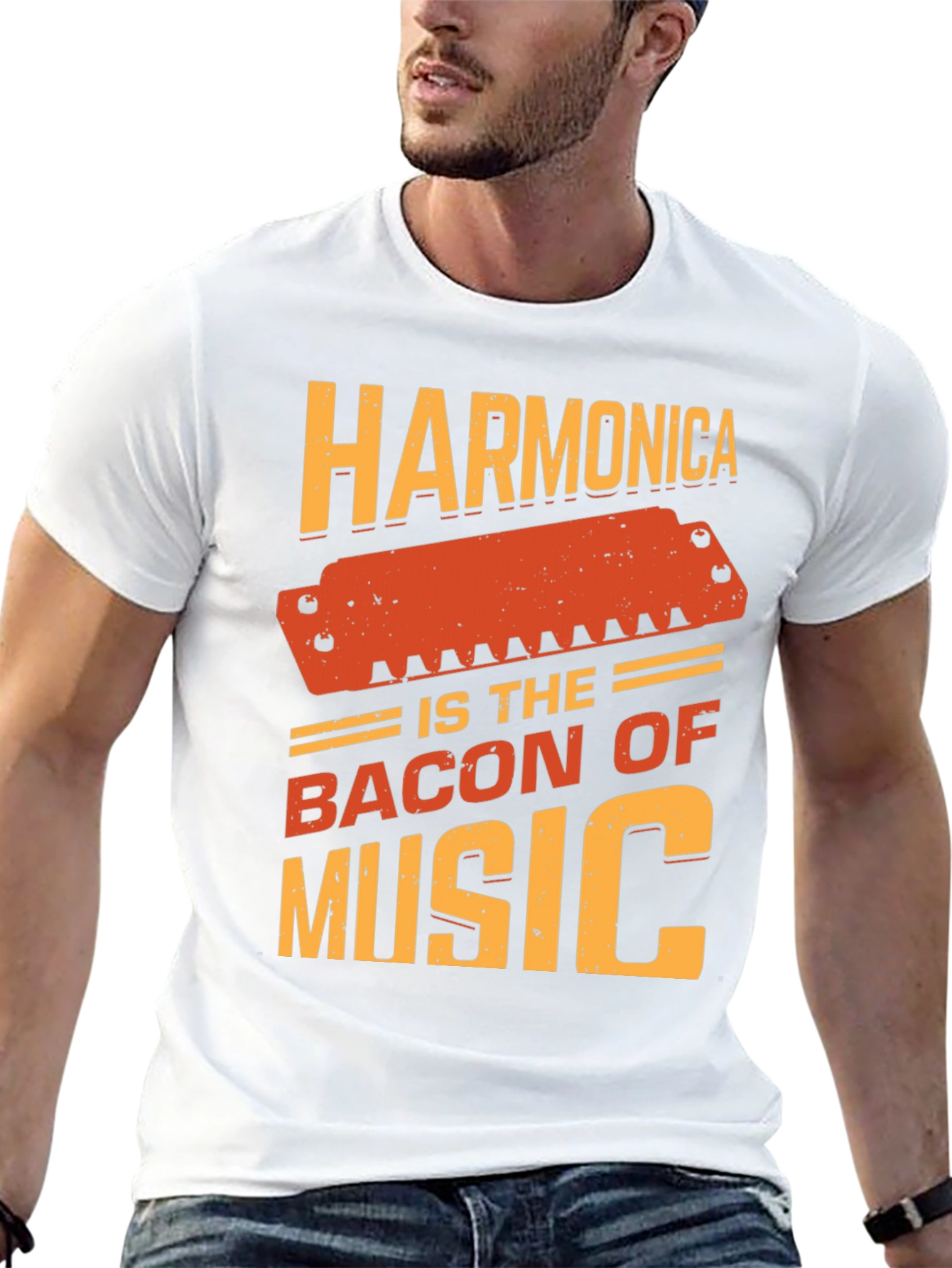 Harmonica is the Bacon of Music T-Shirt