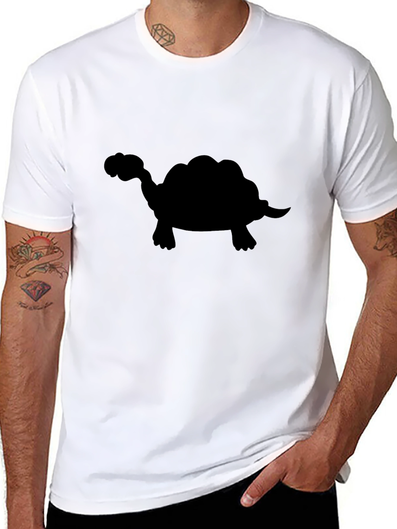 Turtle Silhouette Black T-Shirt