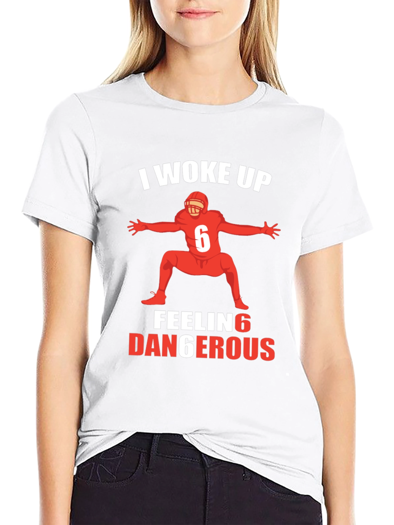 I Woke Up Feeling Dangerous Football T-Shirt