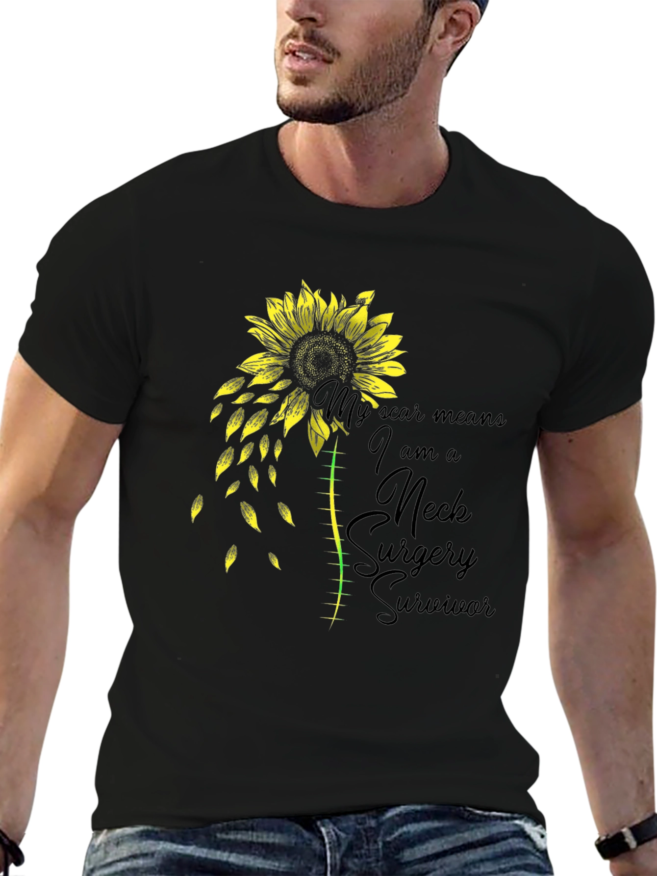 Neck Surgery Survivor Sunflower T-Shirt