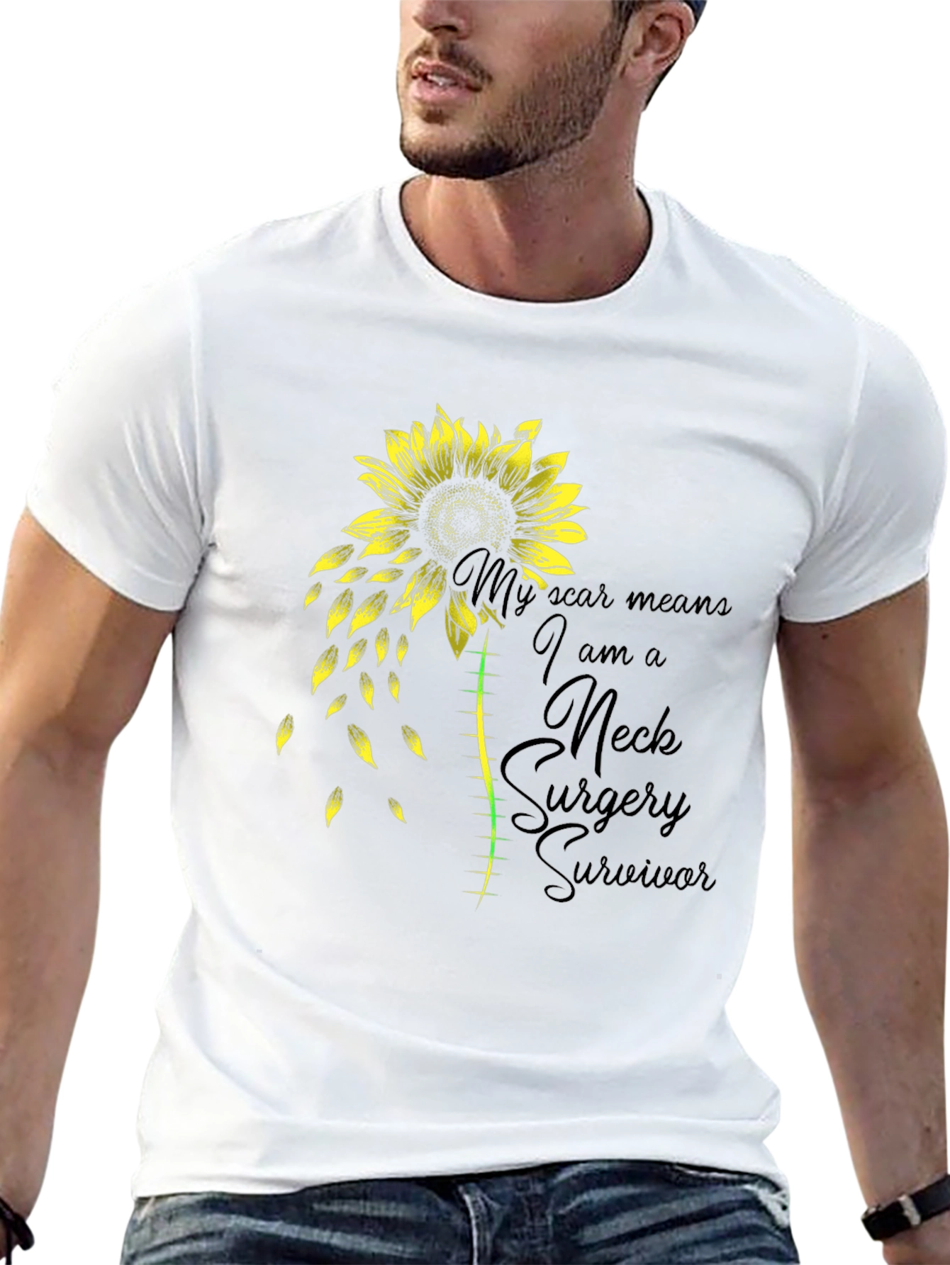 Neck Surgery Survivor Sunflower T-Shirt