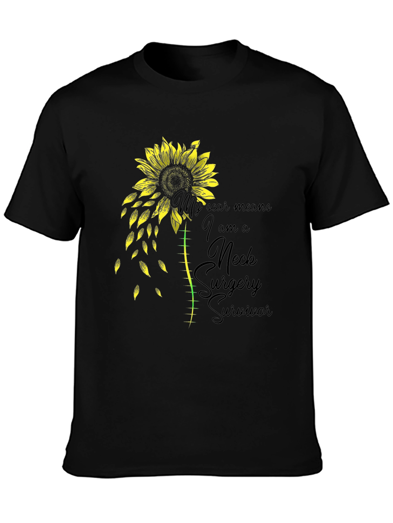 Neck Surgery Survivor Sunflower T-Shirt