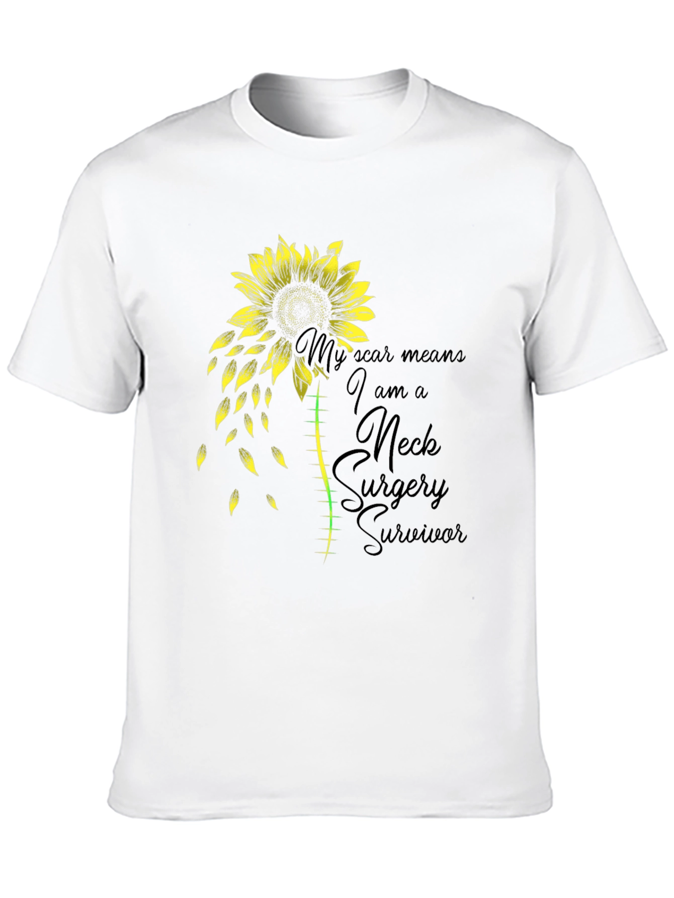 Neck Surgery Survivor Sunflower T-Shirt