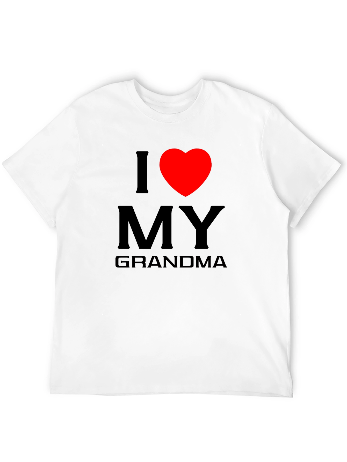 I Love Grandma Tee - Heart Graphic T-Shirt