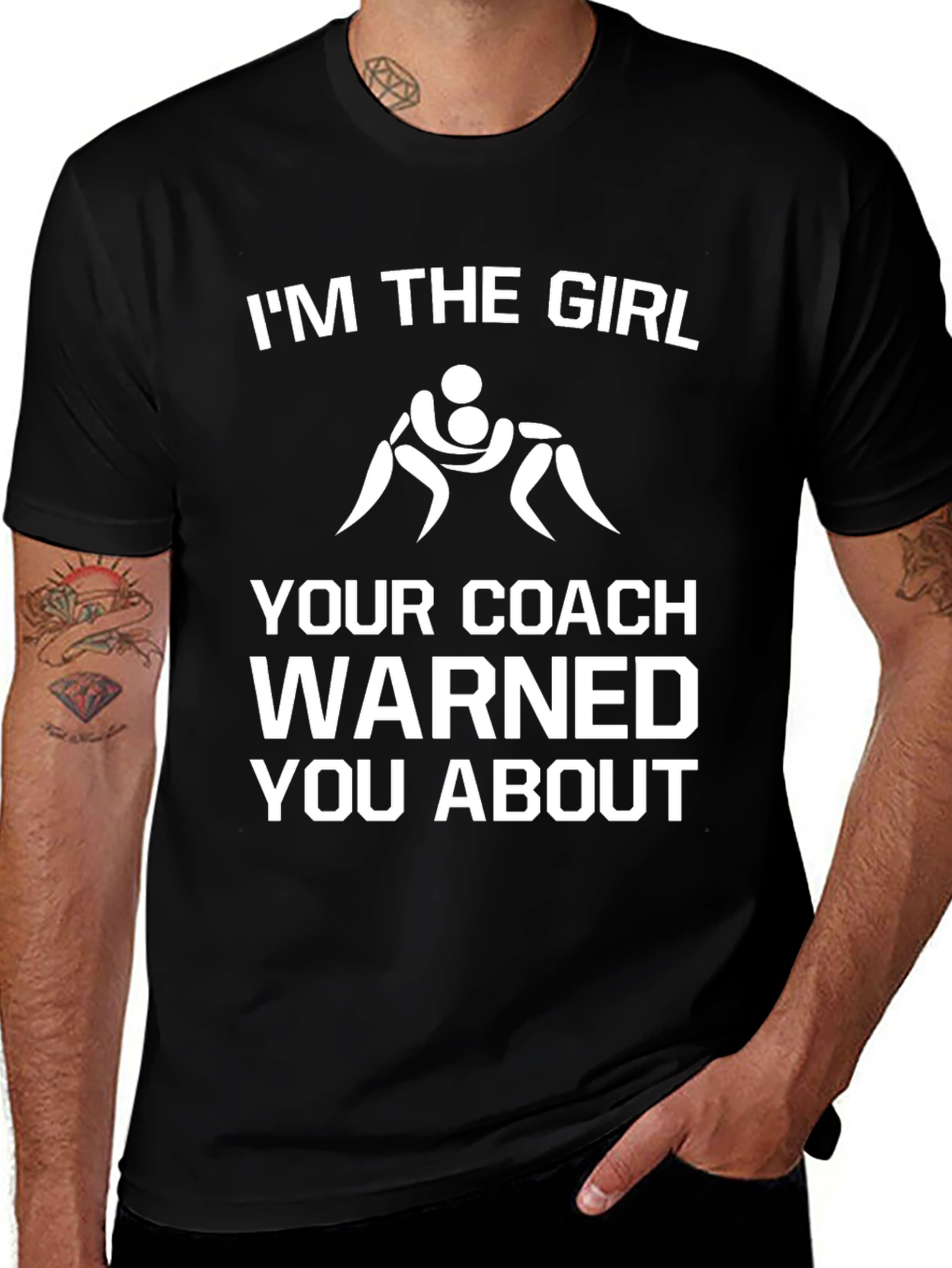 Wrestling Girl T-Shirt - Coach Warned You About