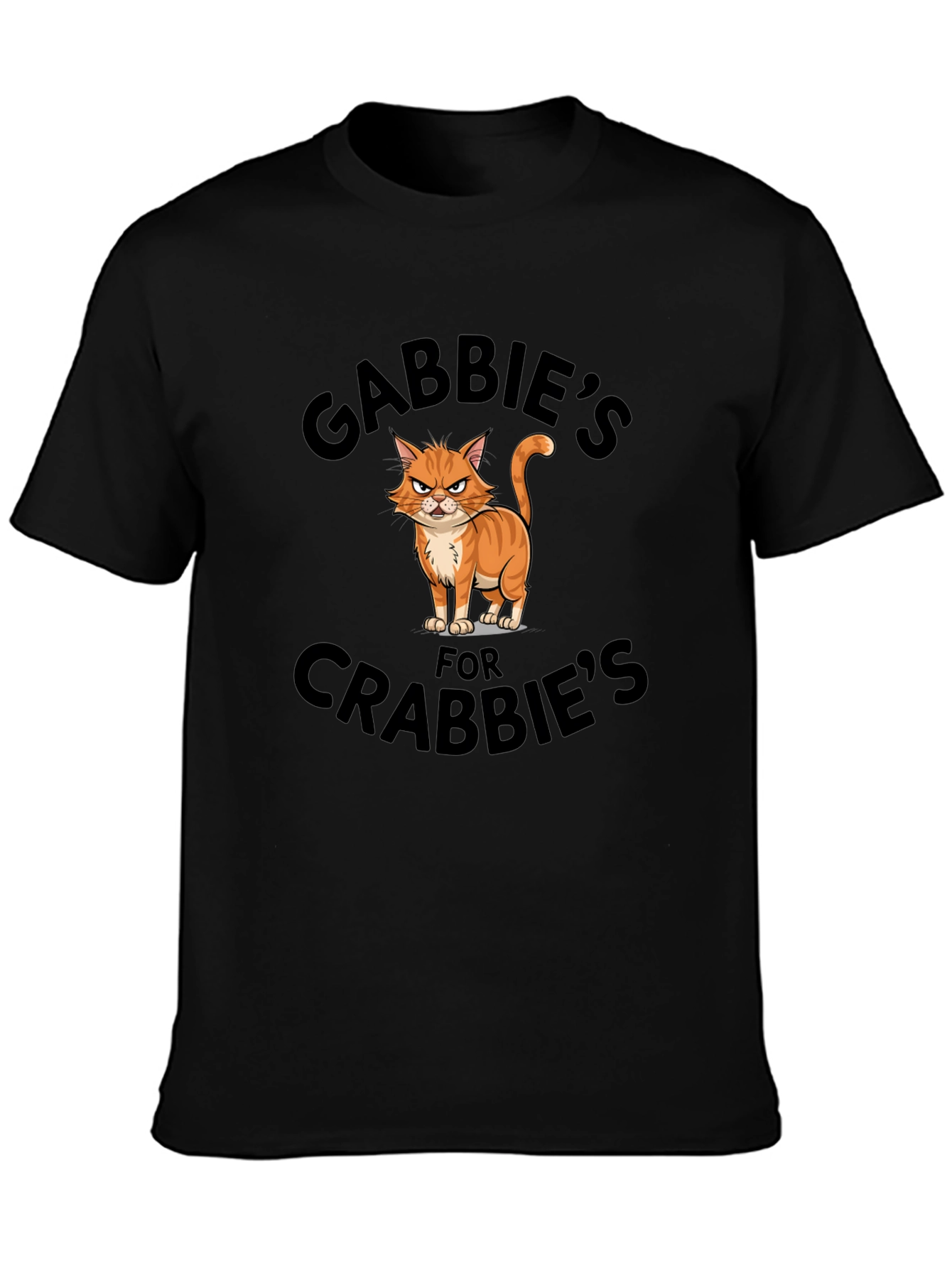 Gabbies for Crabbies Black Cotton Graphic Tee