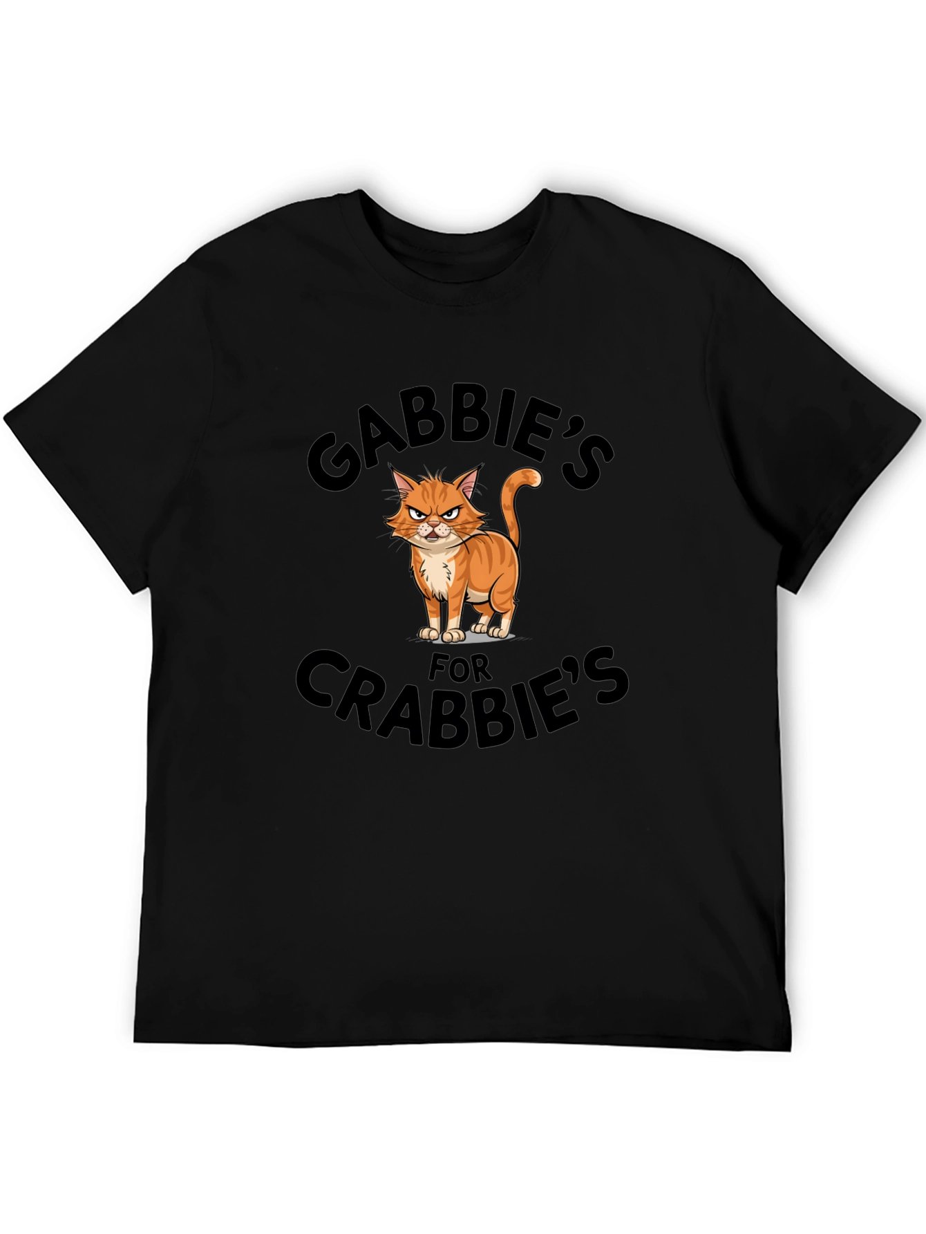 Gabbies for Crabbies Black Cotton Graphic Tee