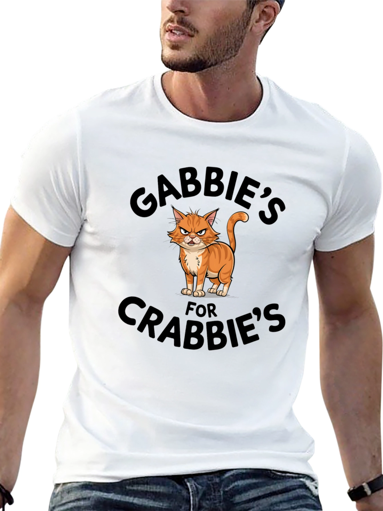 Gabbies for Crabbies Black Cotton Graphic Tee