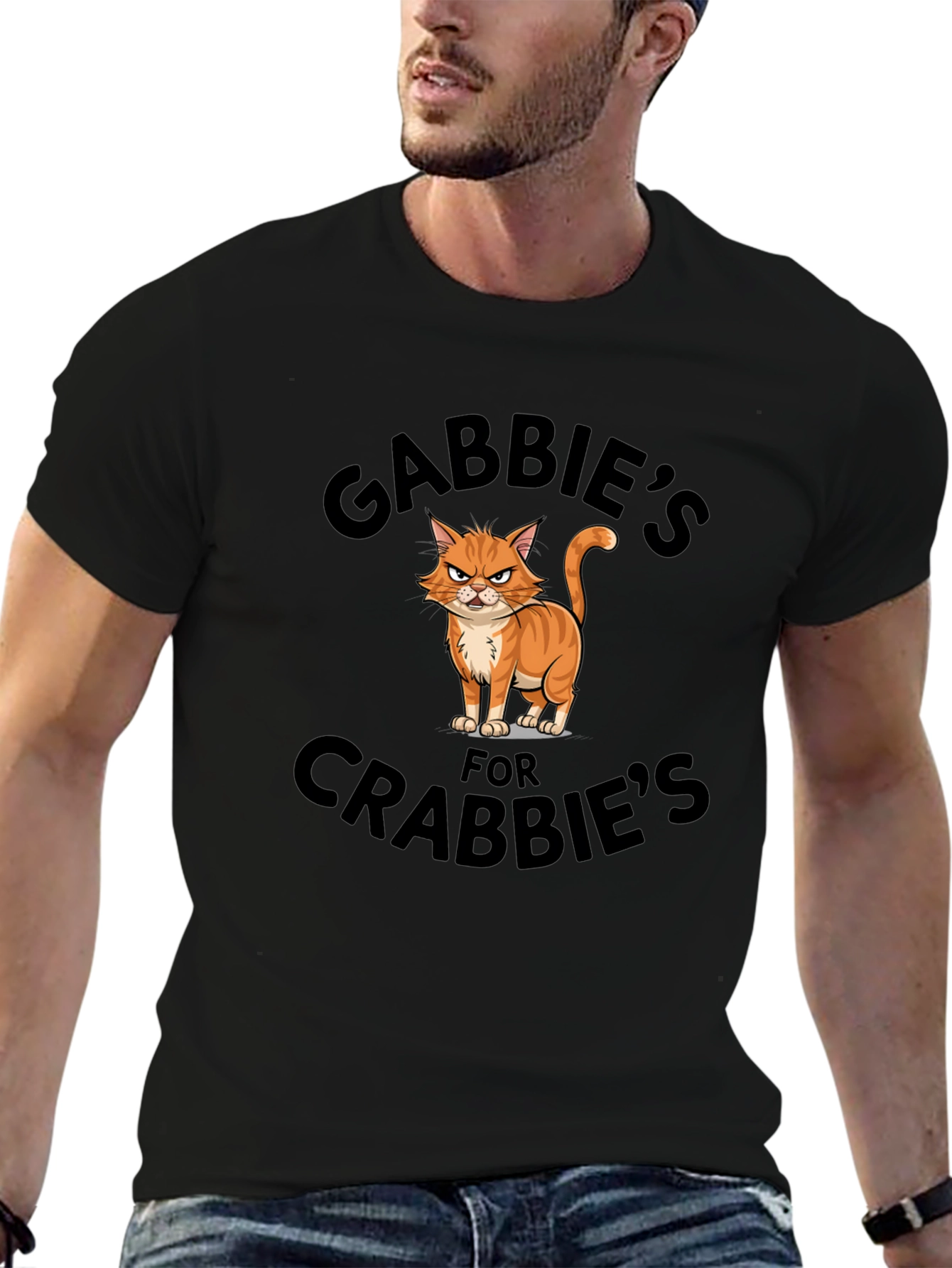 Gabbies for Crabbies Black Cotton Graphic Tee