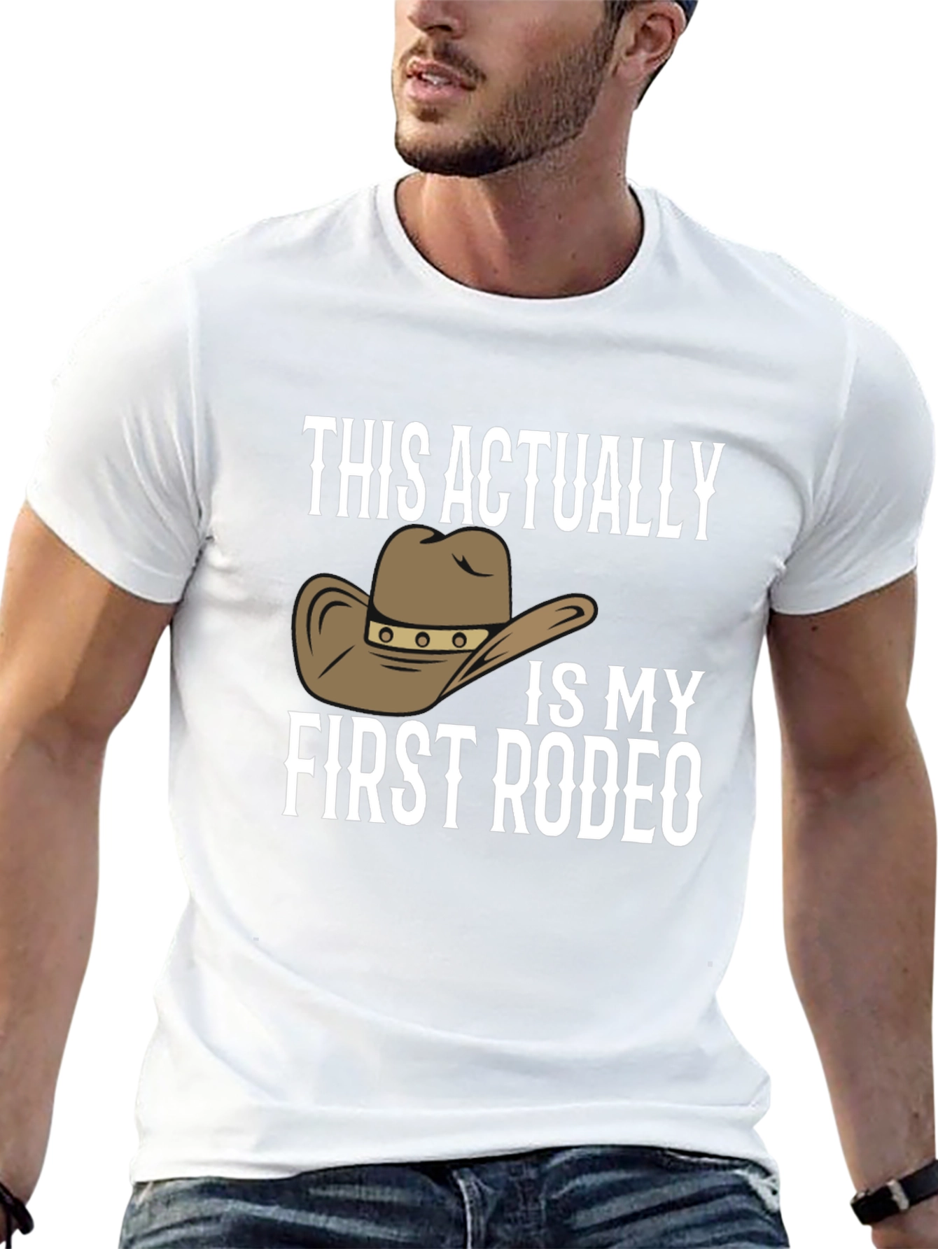 First Rodeo T-Shirt Novelty Cowboy Hat Graphic Tee