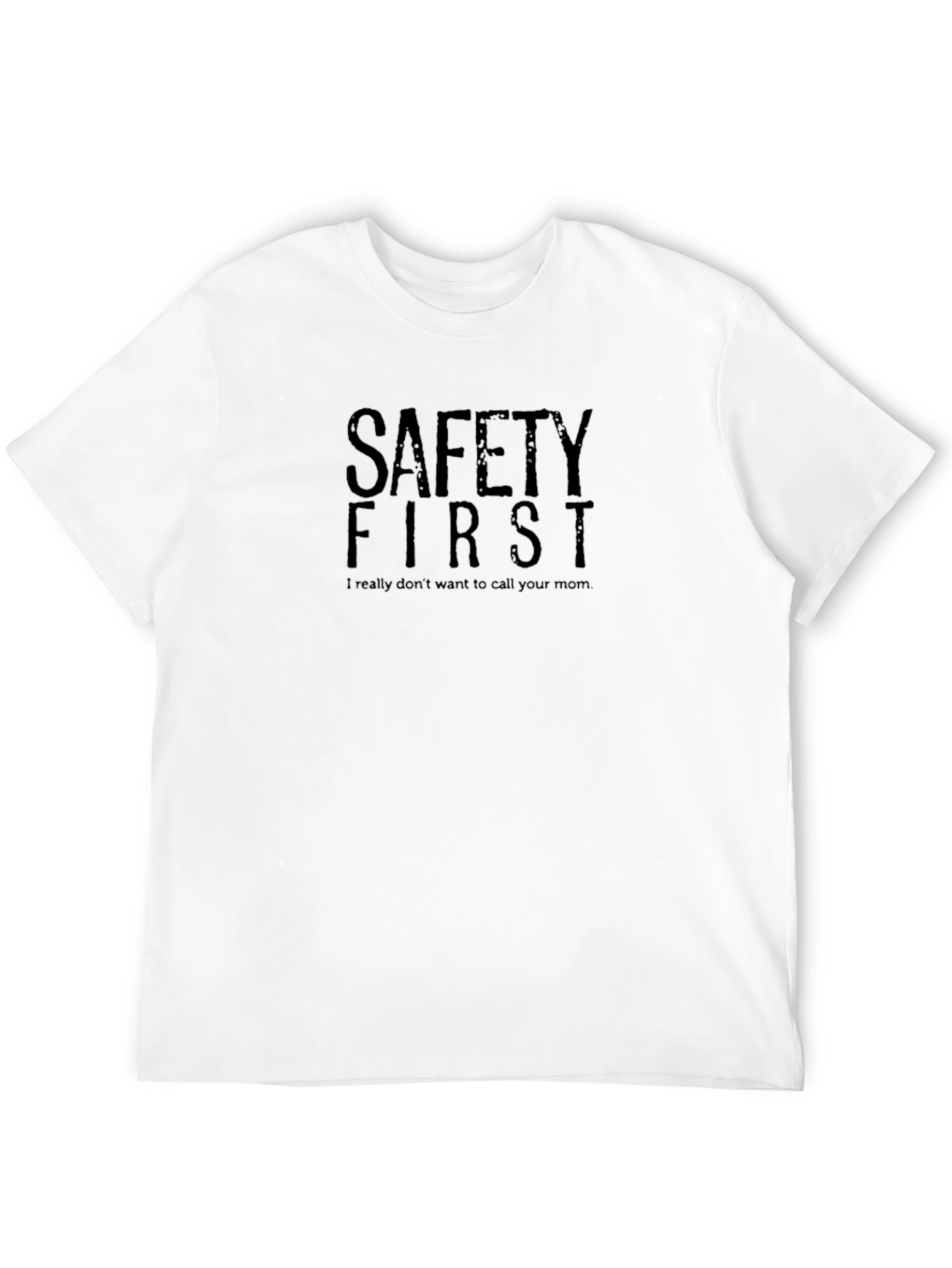 Safety First Graphic Tee - Humorous Black T-Shirt