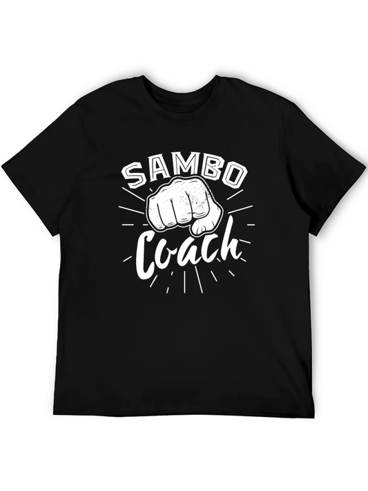 Sambo Coach Fist Graphic Black T-Shirt