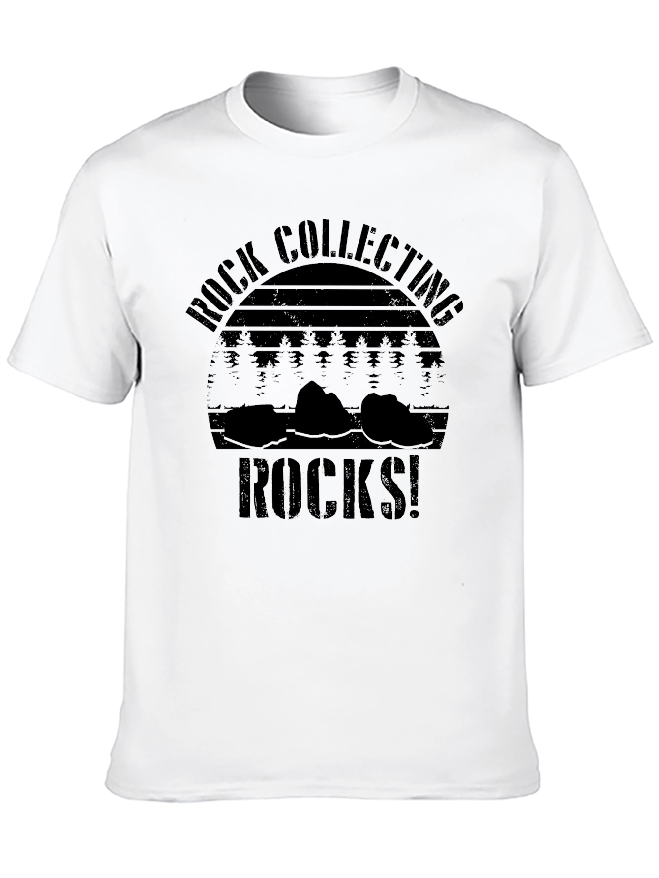Rock Collecting Rocks! Black Graphic Tee