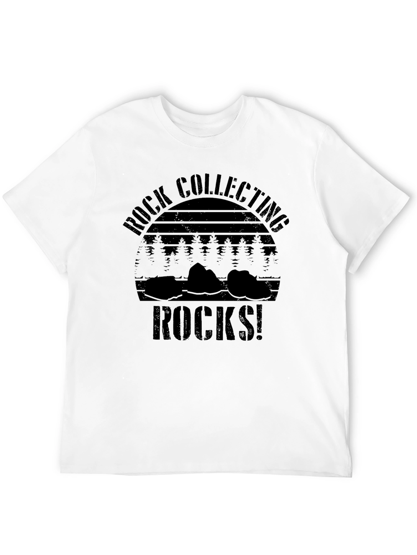 Rock Collecting Rocks! Black Graphic Tee