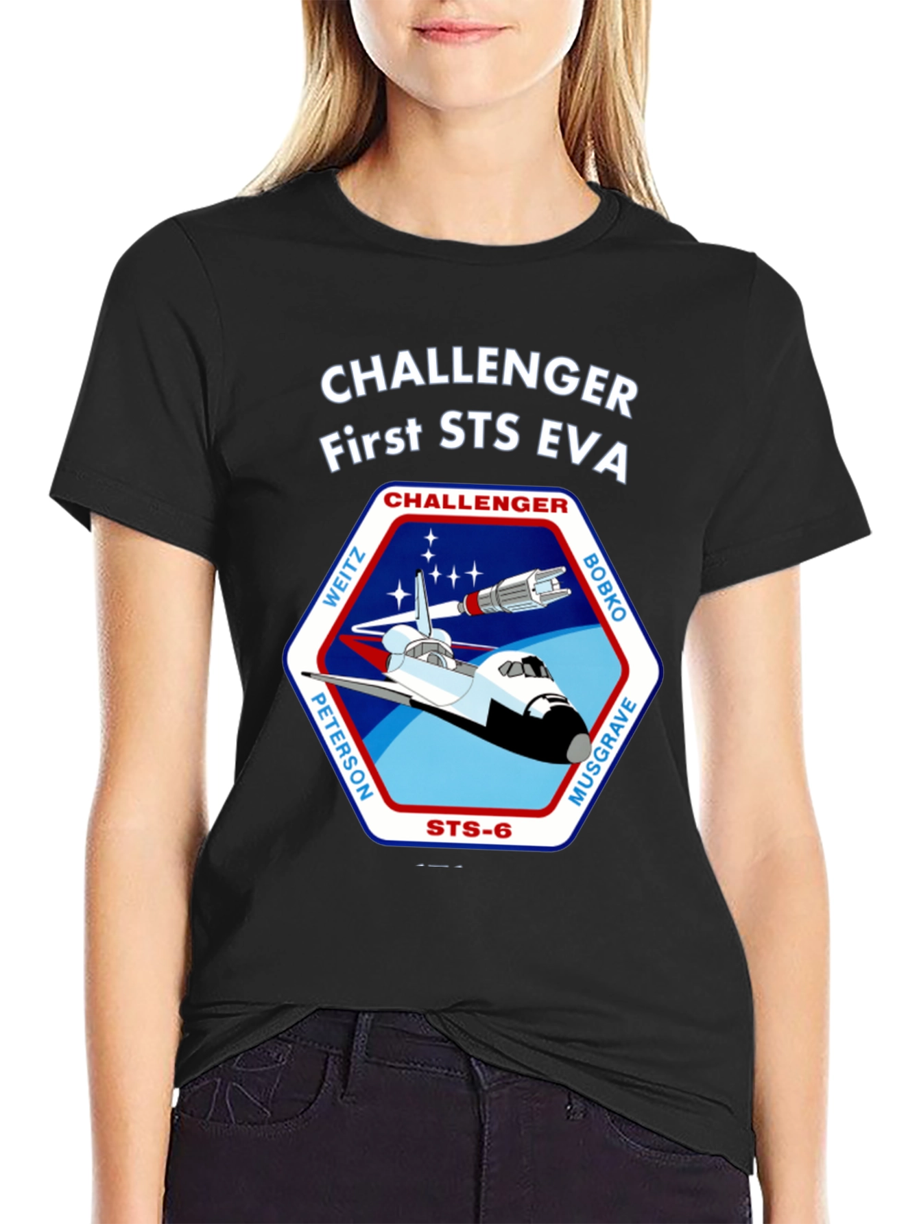 Challenger First STS EVA Space Shuttle T-Shirt