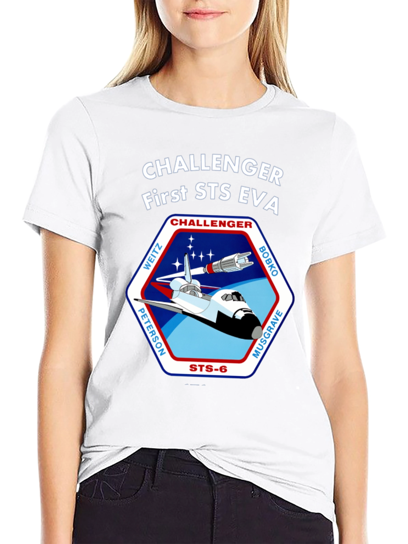 Challenger First STS EVA Space Shuttle T-Shirt