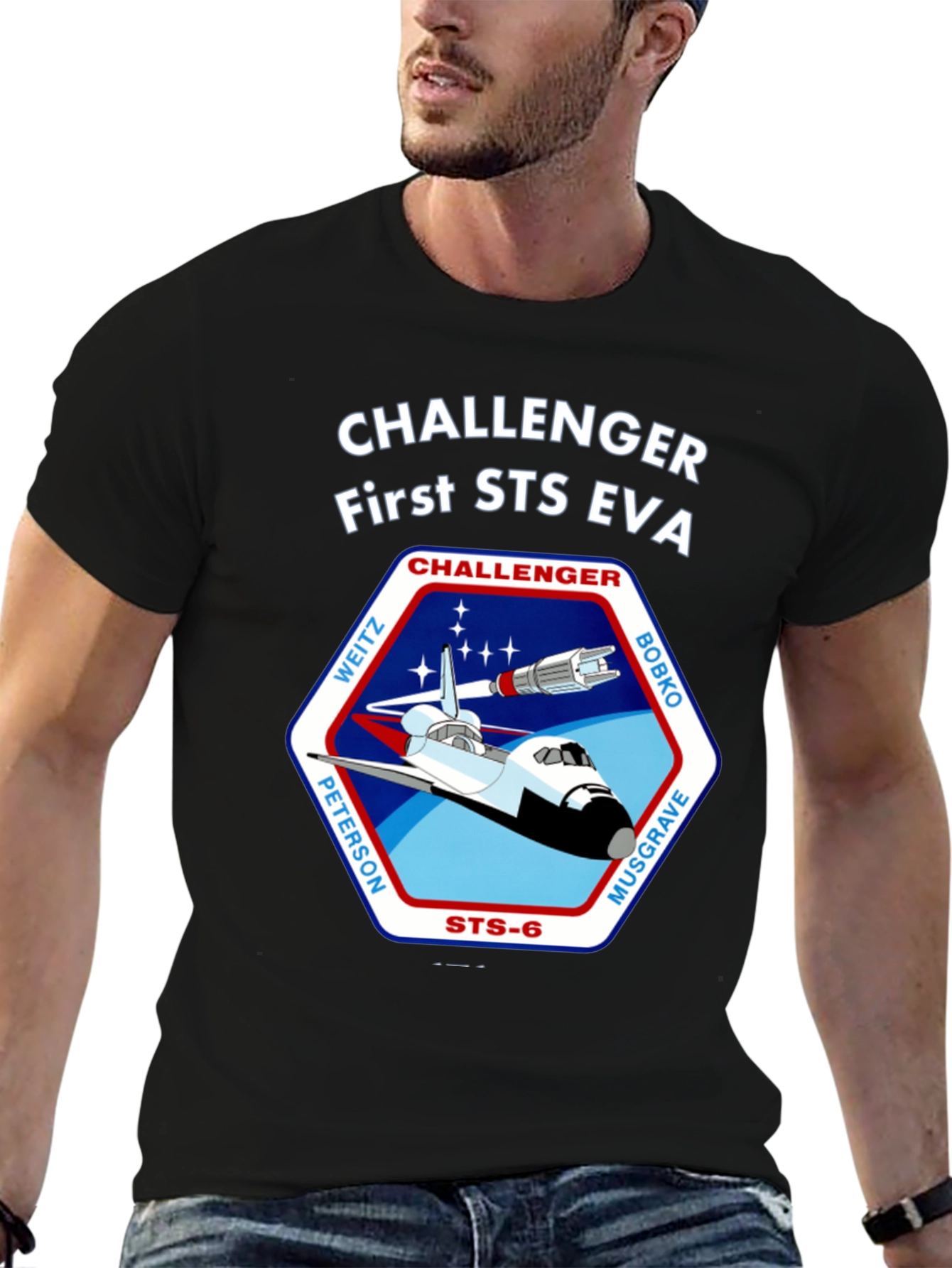 Challenger First STS EVA Space Shuttle T-Shirt