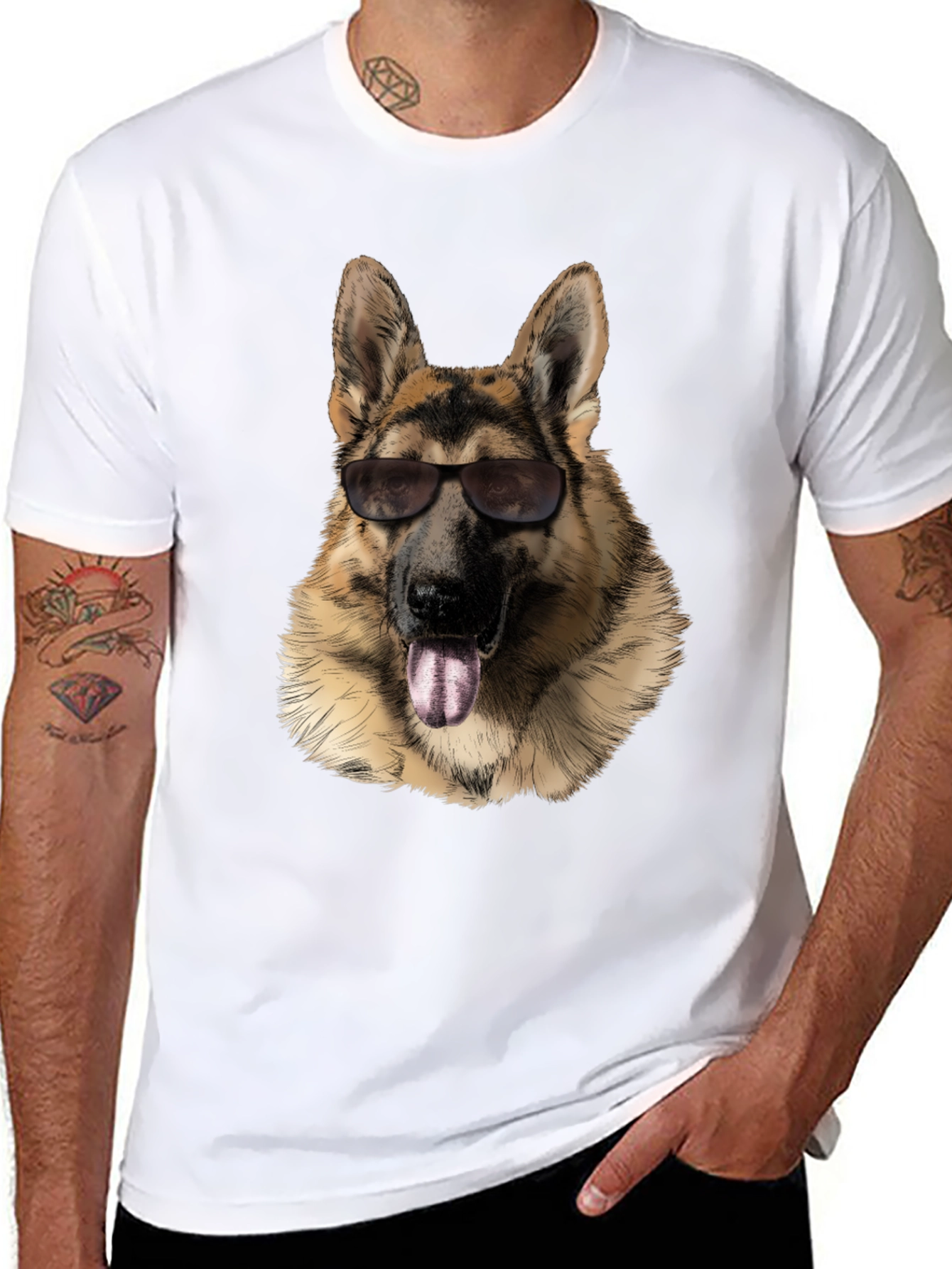 Cool German Shepherd Graphic T-Shirt