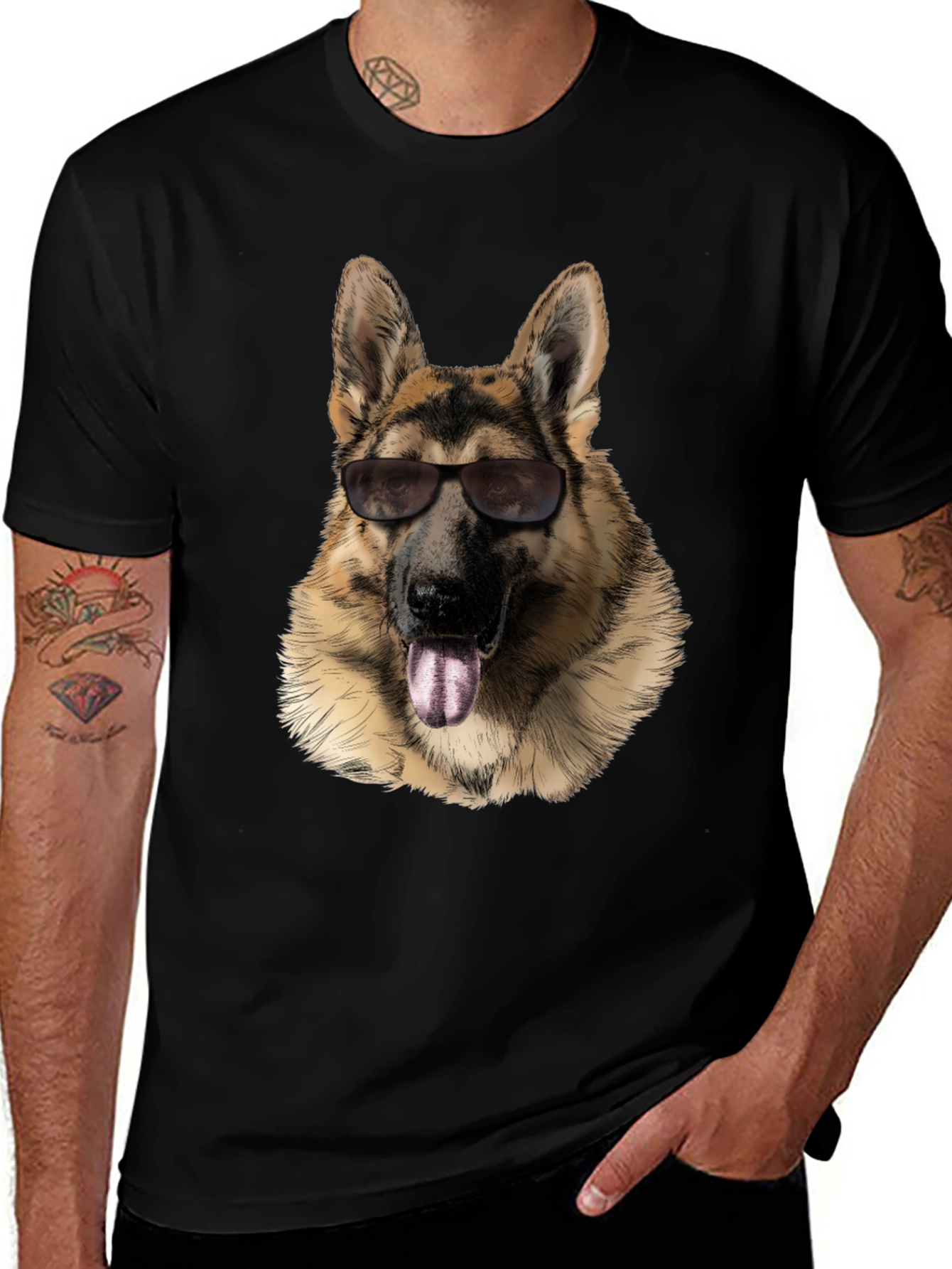 Cool German Shepherd Graphic T-Shirt