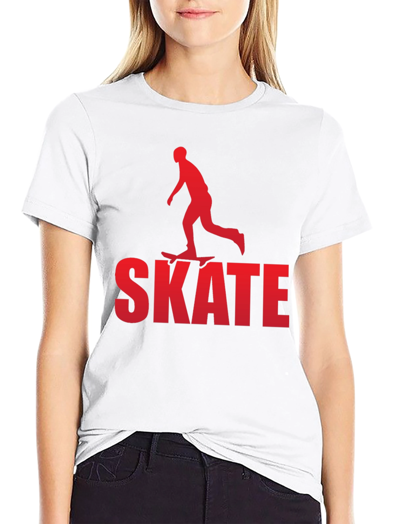 Skate T-Shirt - Red Skater Graphic Tee