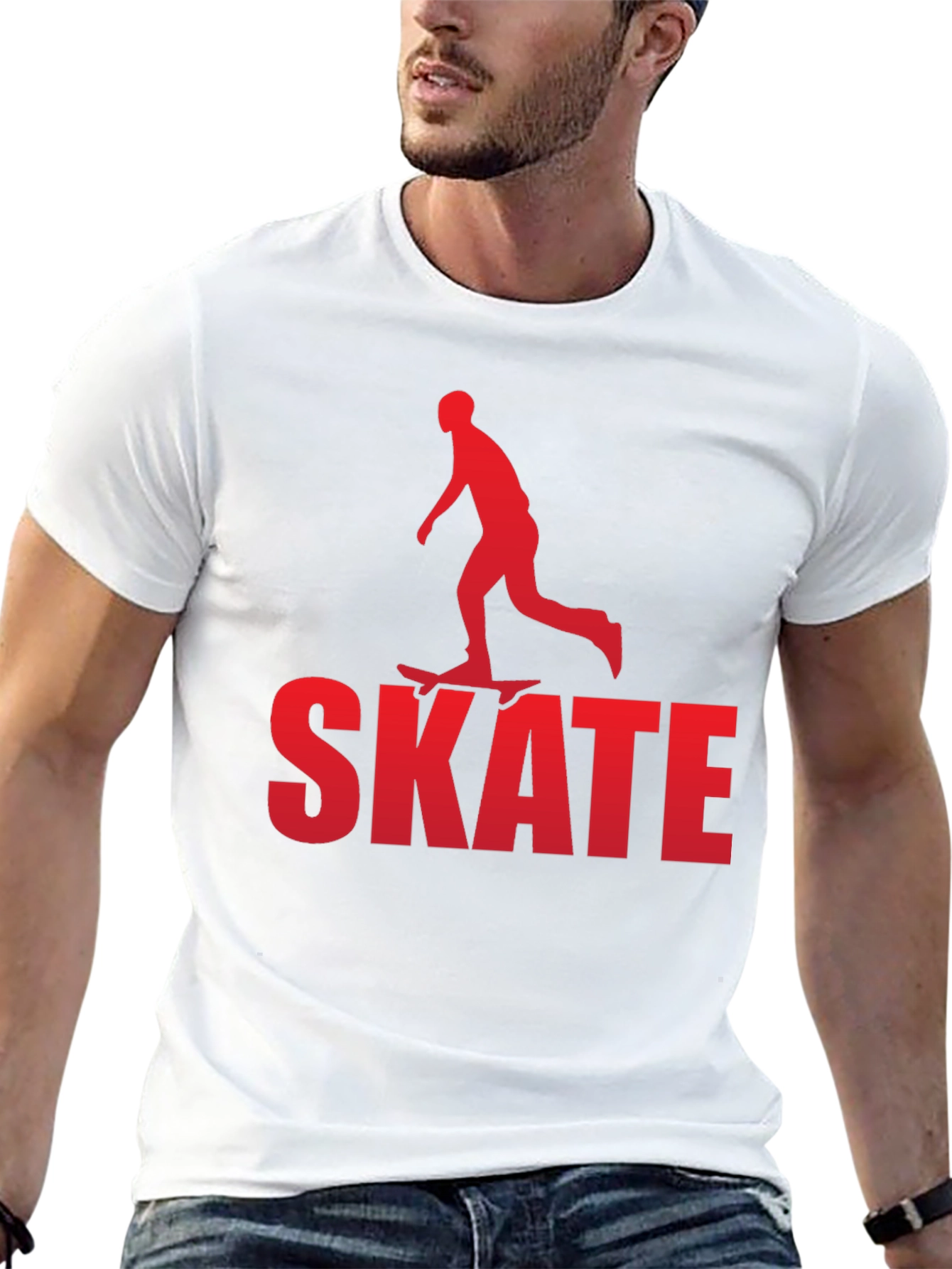 Skate T-Shirt - Red Skater Graphic Tee